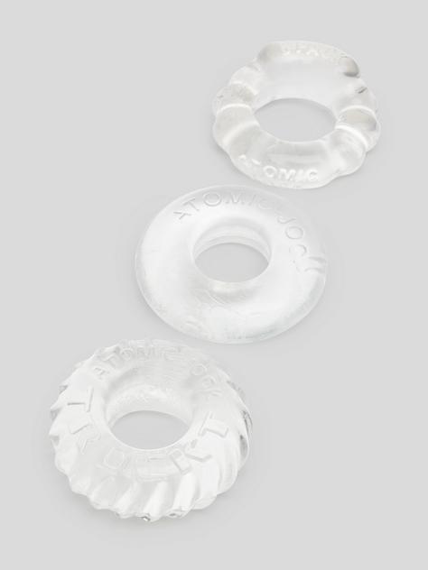 Oxballs Bonemaker Cock and Ball Ring Set Clear (3 Count), Clear, hi-res