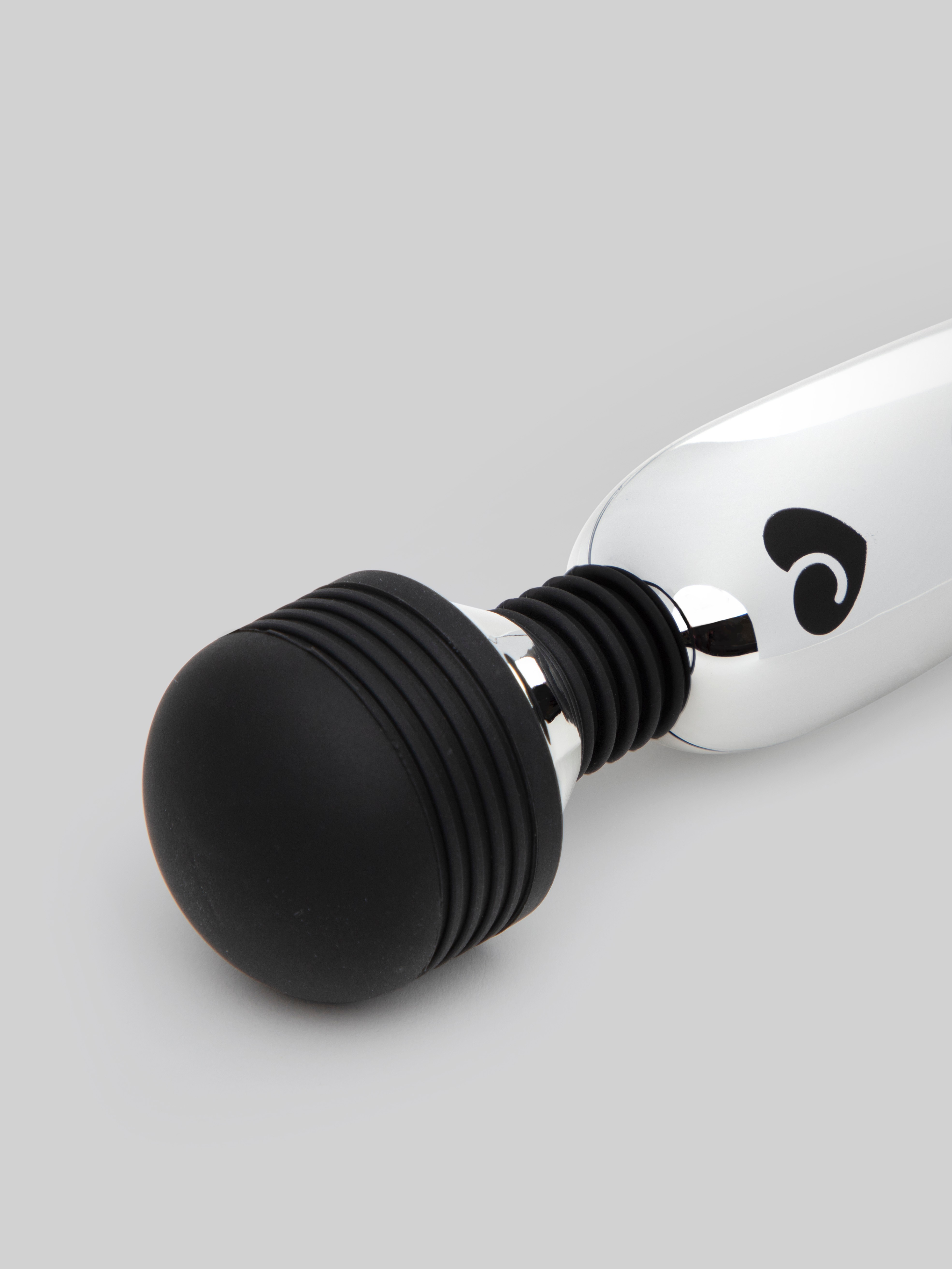 Lovehoney Deluxe Rechargeable Mini Massage Wand Vibrator, Silver, hi-res