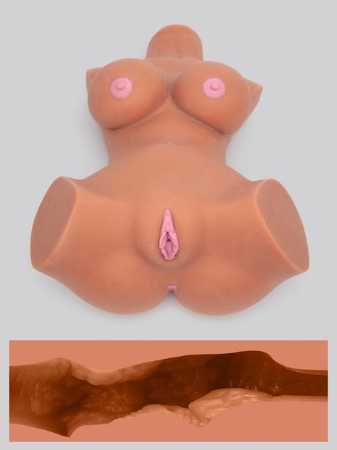 THRUST Pro Elite Courtney Realistic Vagina, Ass and Tits Masturbator 7.5kg, Flesh Brown, hi-res