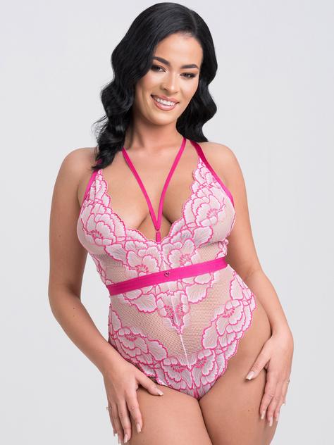 Lovehoney Tiger Lily Pink Lace Body, Pink, hi-res