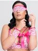 Lovehoney Tiger Lily Pink Lace Cuffs and Eye Mask Set, Pink, hi-res