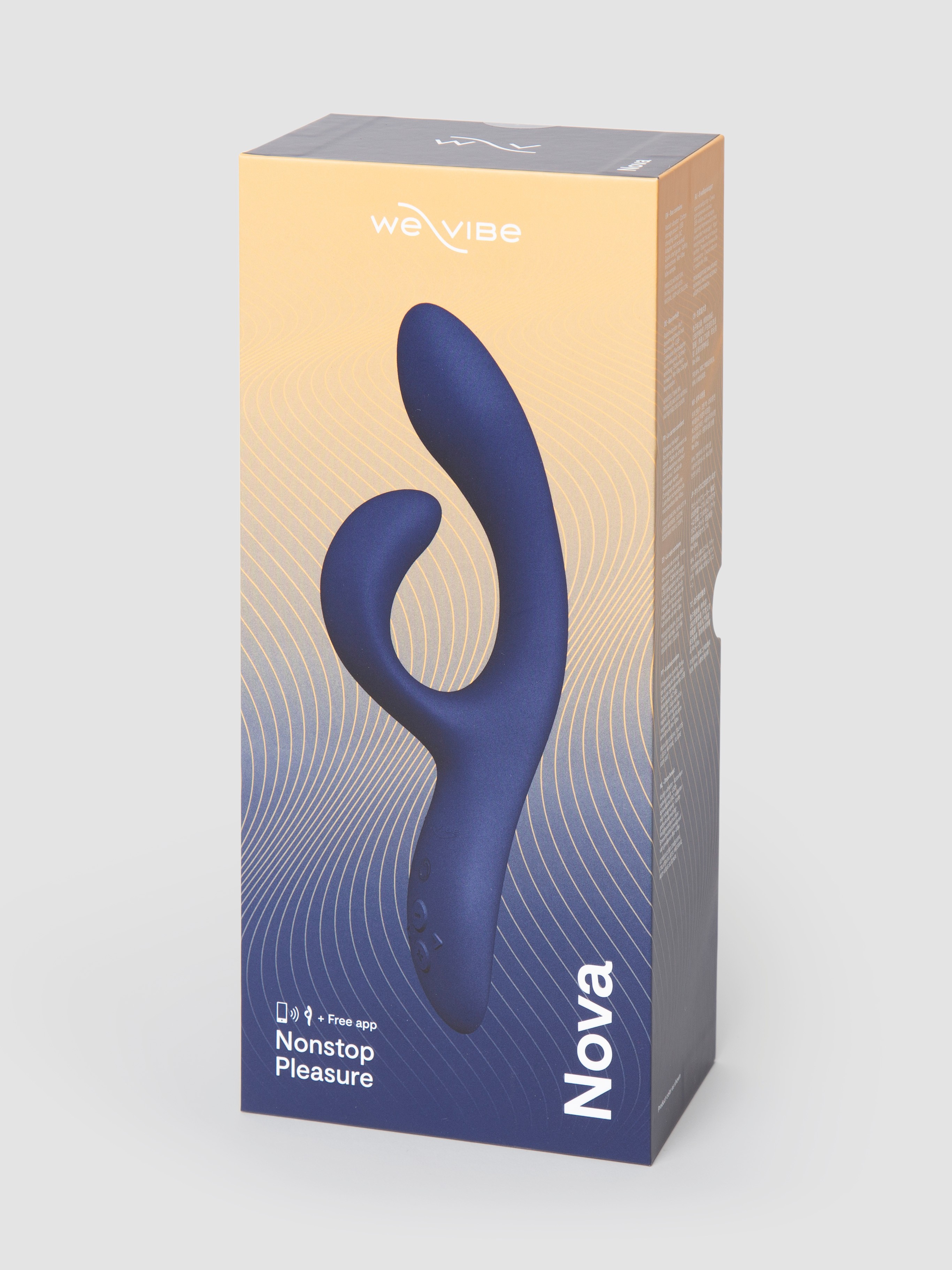 We-Vibe Nova 2 Midnight Blue App Controlled Rechargeable Rabbit Vibrator, Blue, hi-res