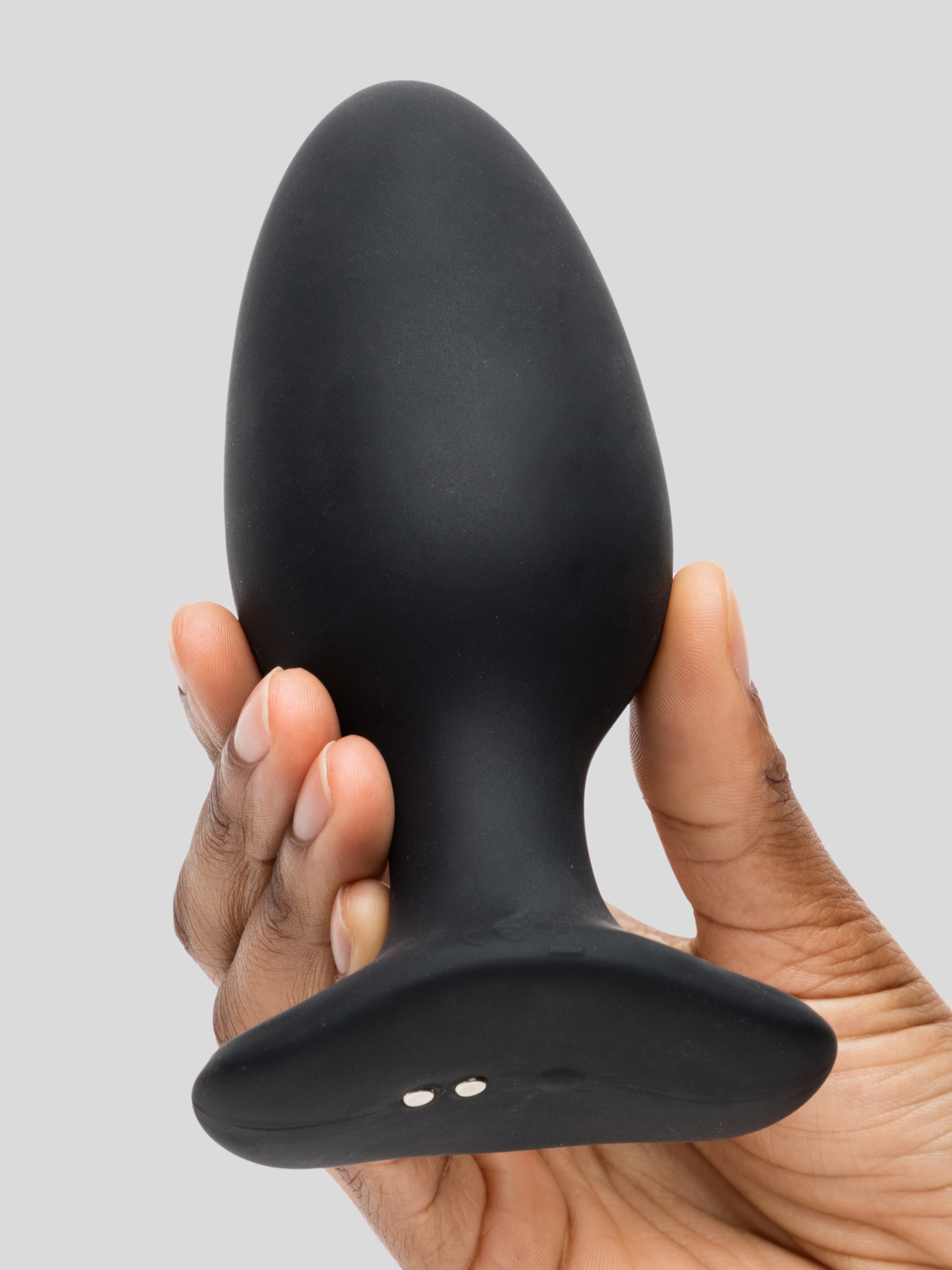 Lovense Hush 2 Large App Controlled Rechargeable Vibrating Butt Plug 5 Inch, Black, hi-res
