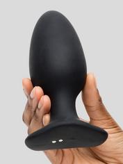 Gros plug anal vibrant connecté rechargeable Hush 6 cm, Lovense, Noir, hi-res