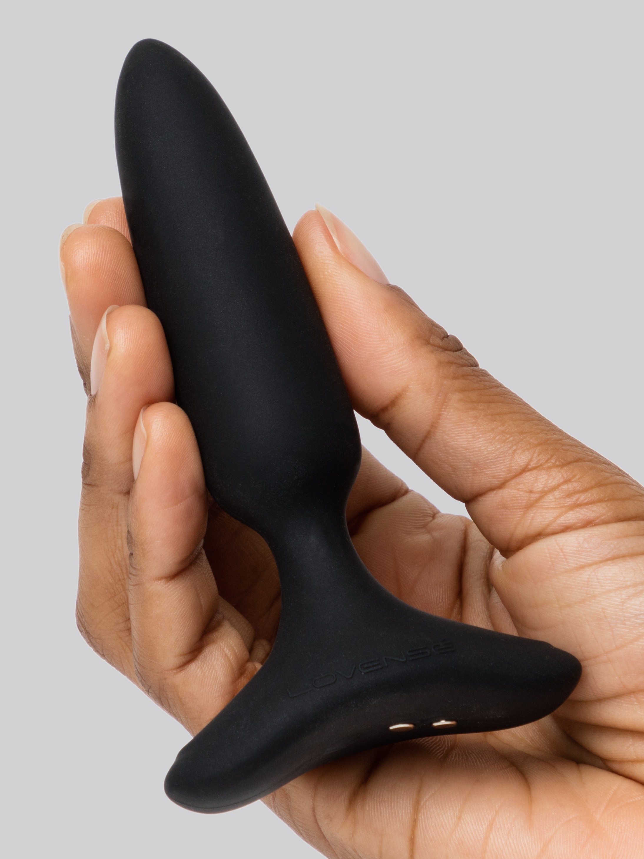 Lovense Hush 2 Slim App Controlled Rechargeable Vibrating Butt Plug 4 Inch, Black, hi-res