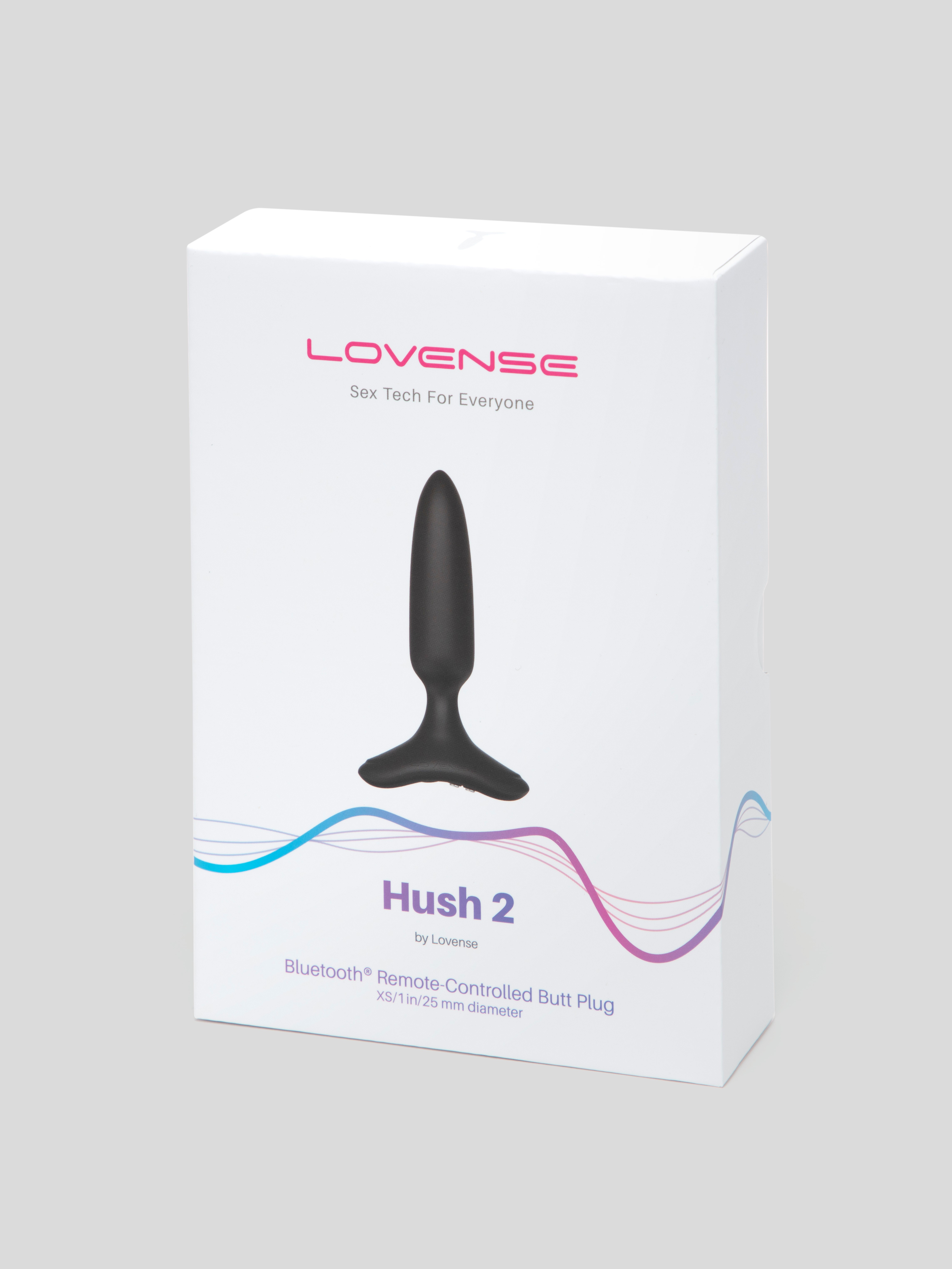 Lovense Hush 2 Slim App Controlled Rechargeable Vibrating Butt Plug 4 Inch, Black, hi-res