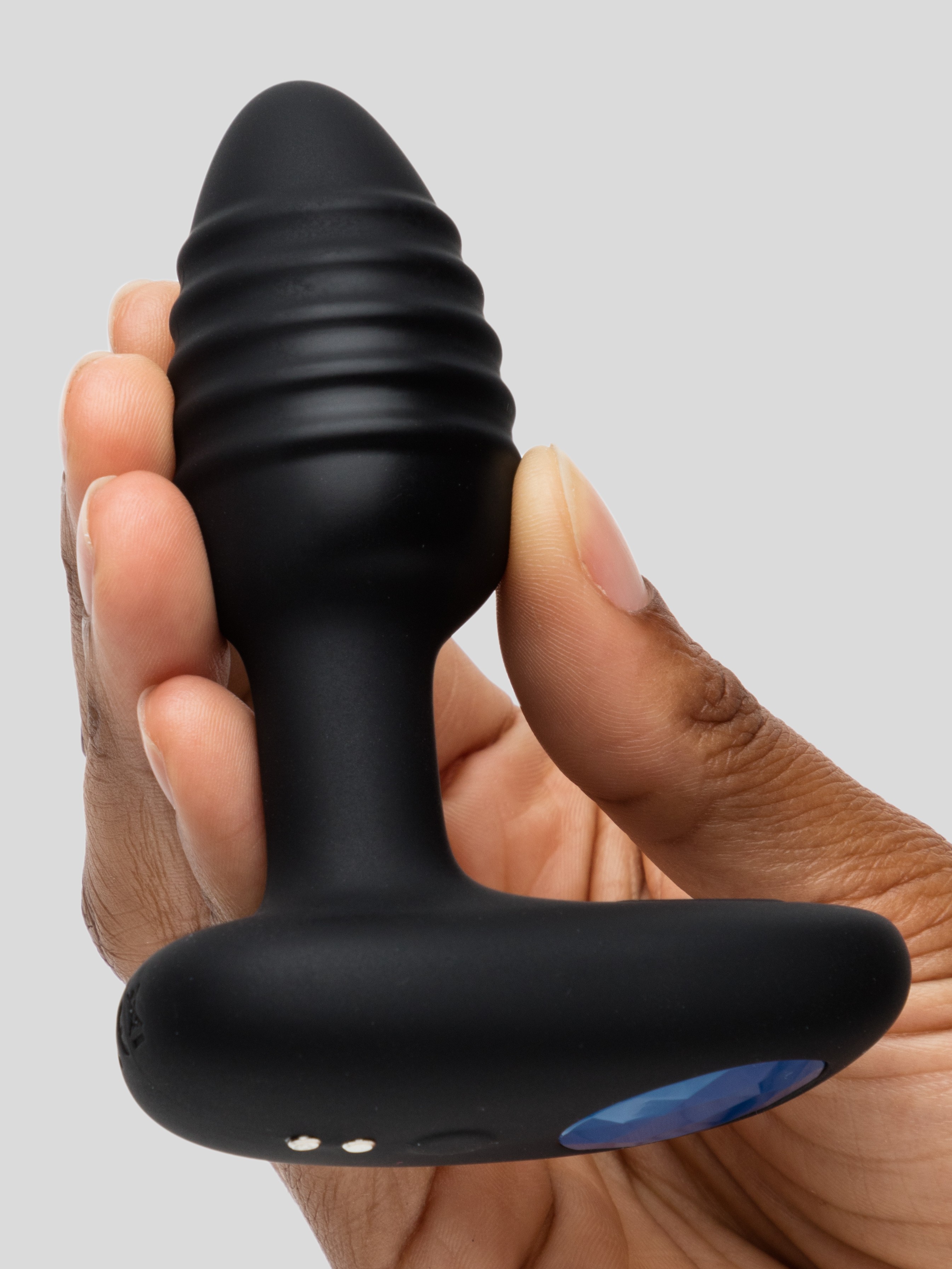 OhMiBod Lumen App Controlled Butt Plug Powered by Kiiroo, Blue, hi-res