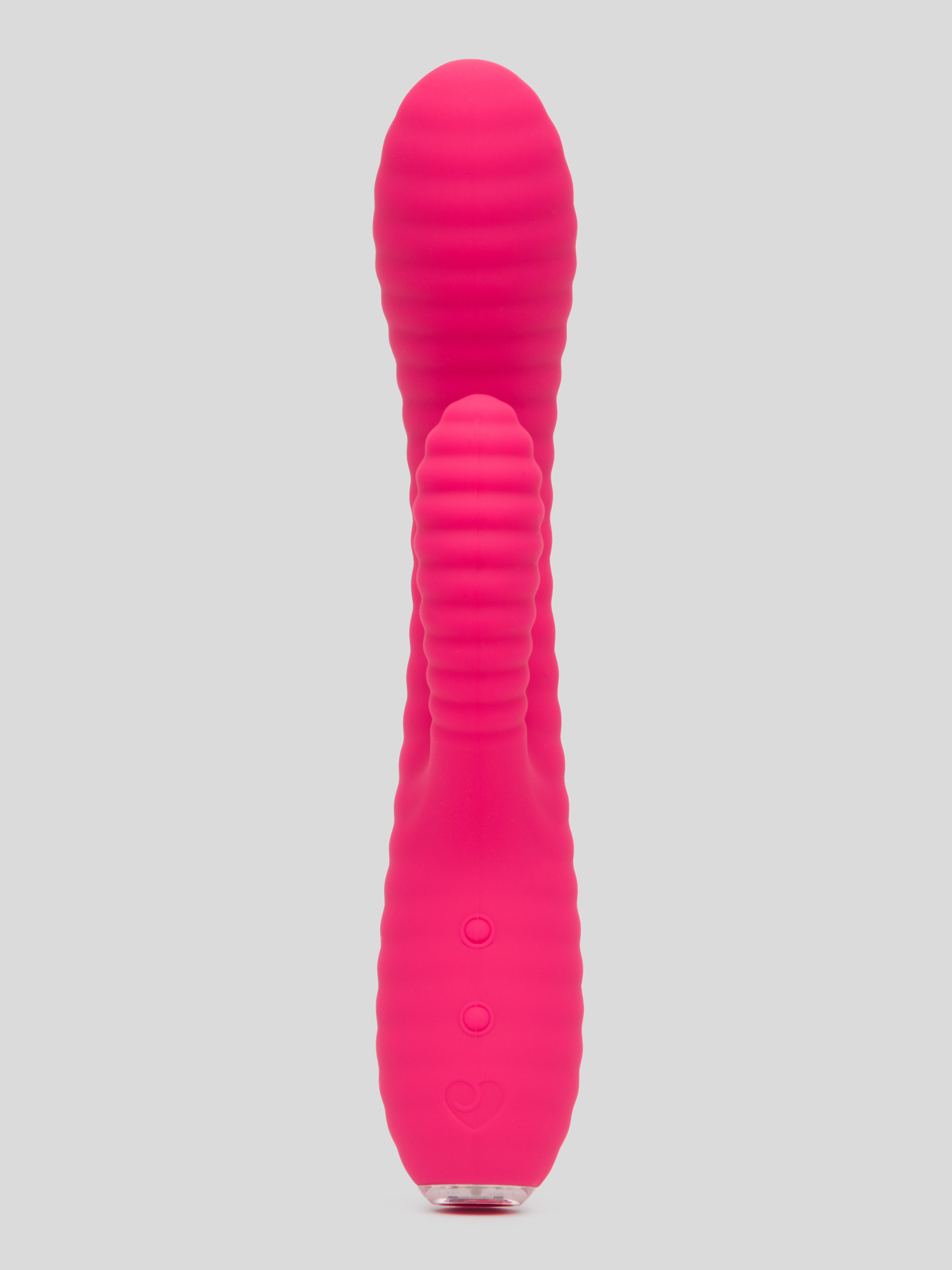 Lovehoney Ripple Rabbit Rechargeable Silicone Ribbed Rabbit Vibrator, Pink, hi-res