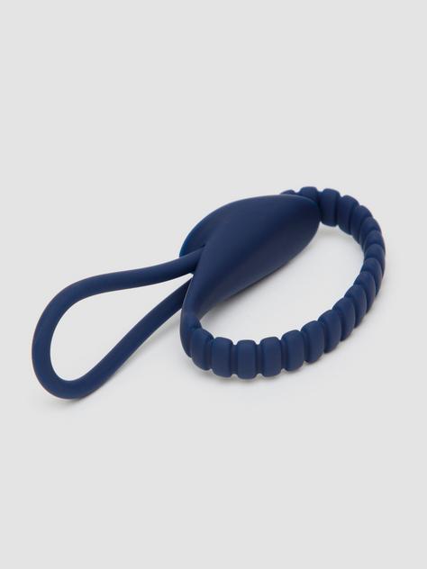 Lovehoney Super Looper Adjustable Silicone Cock Ring, Blue, hi-res