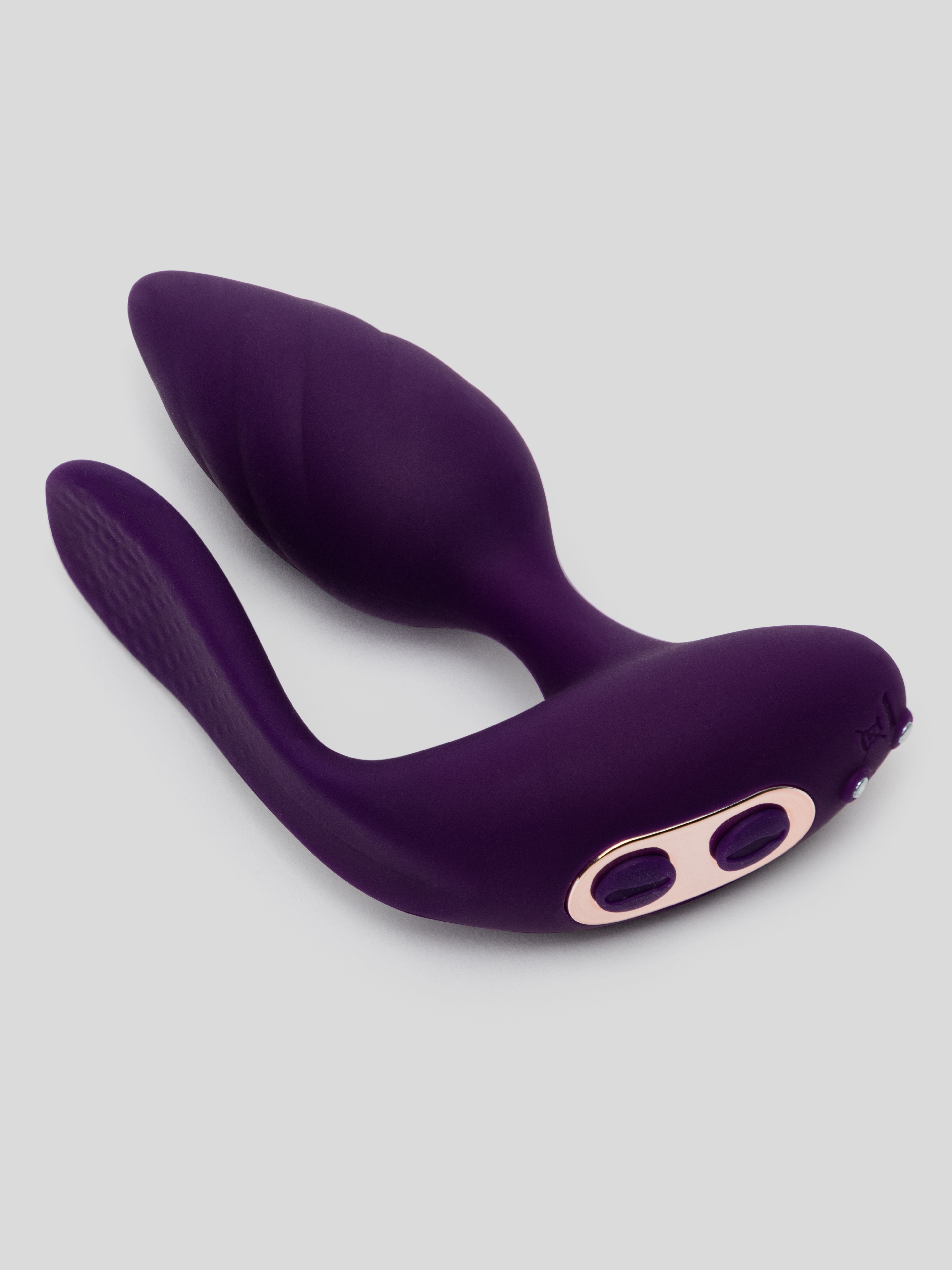 Rocks Off Cocktail Dual-Motored Remote Controlled Couple's Butt Plug, Purple, hi-res