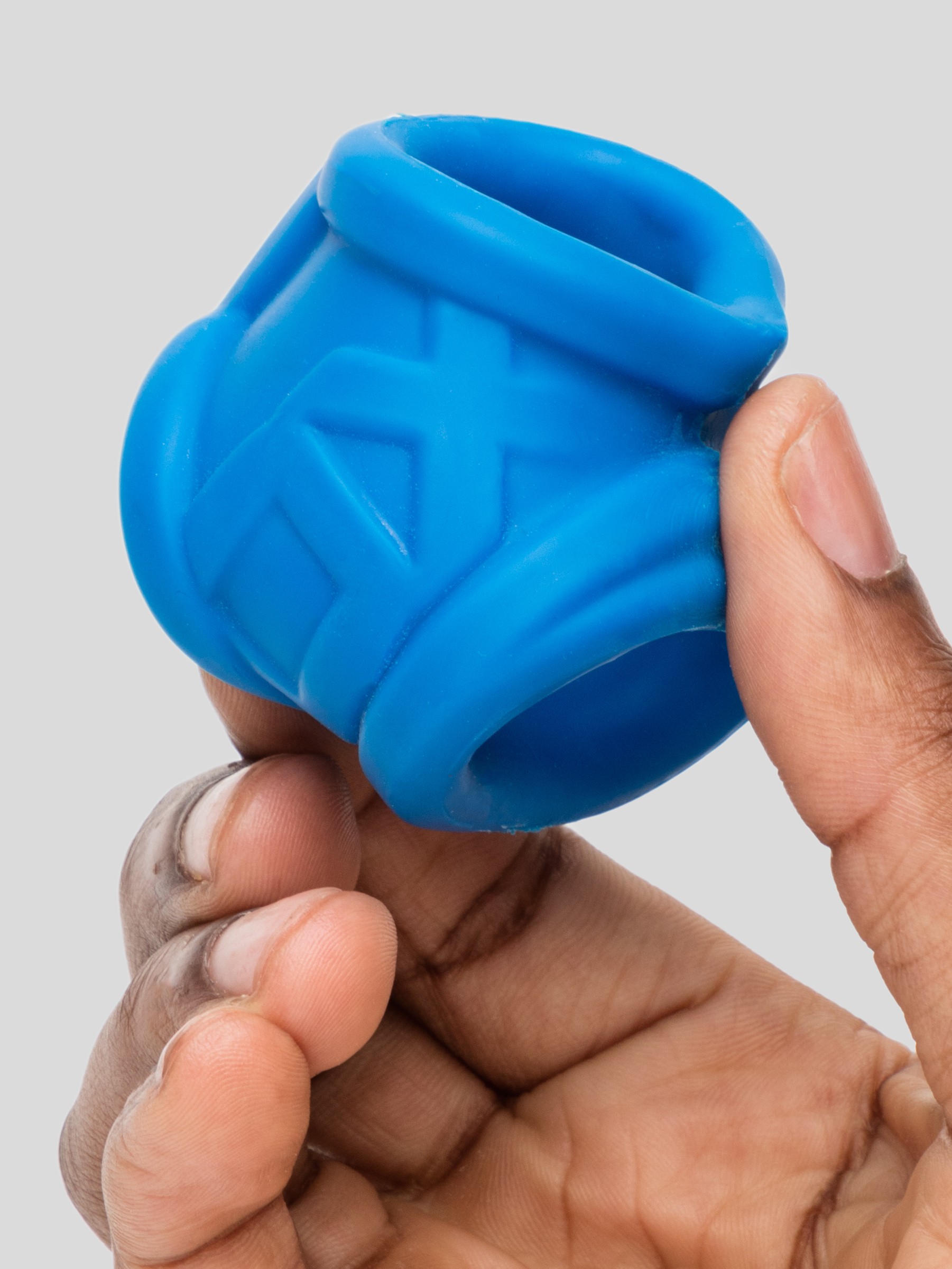 Oxballs Cocksling Colbalt Ice Stretchy Cock and Ball Sleeve, Blue, hi-res