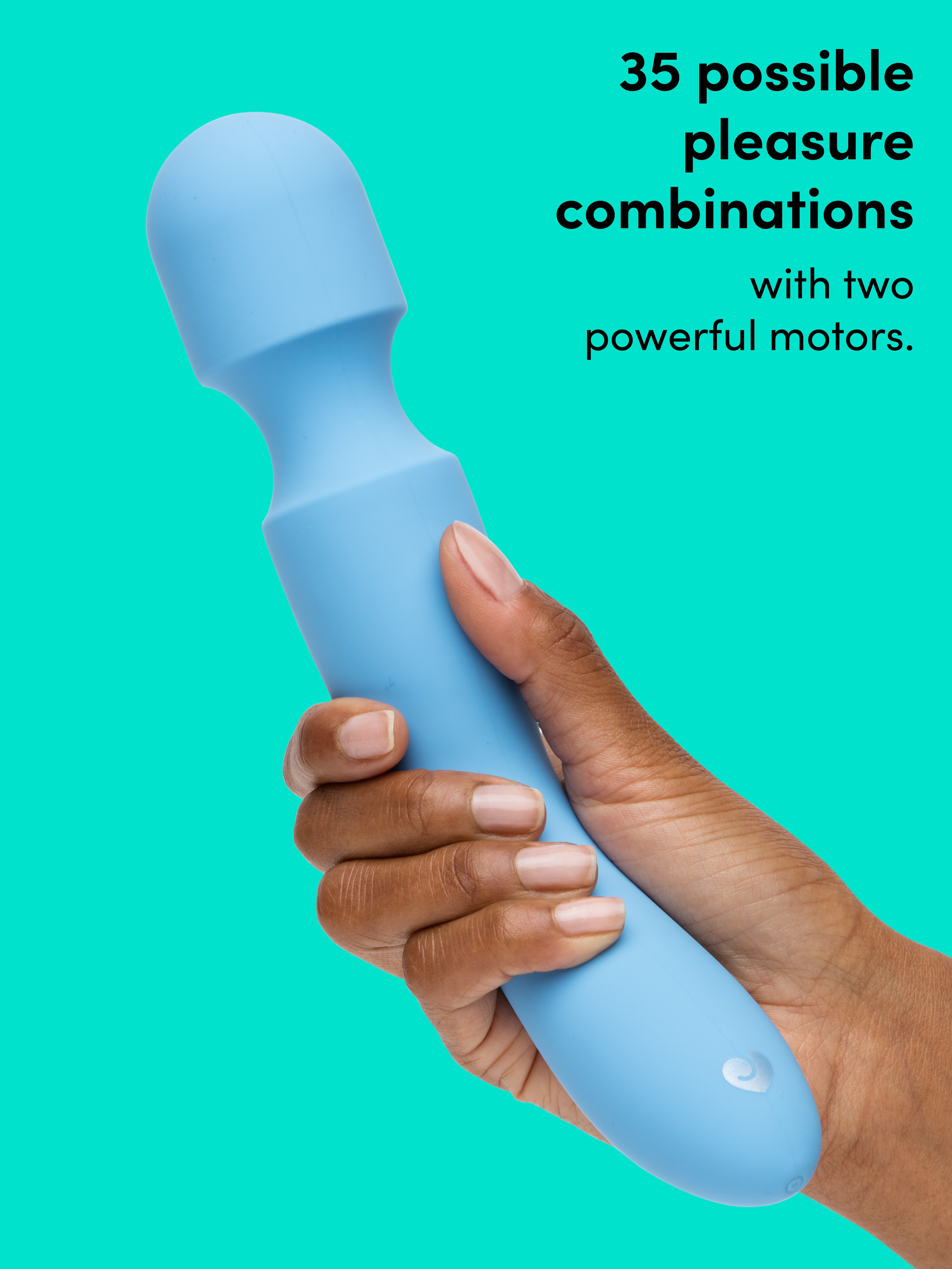 Lovehoney mon ami Silicone Body Wand Massager, Blue, hi-res
