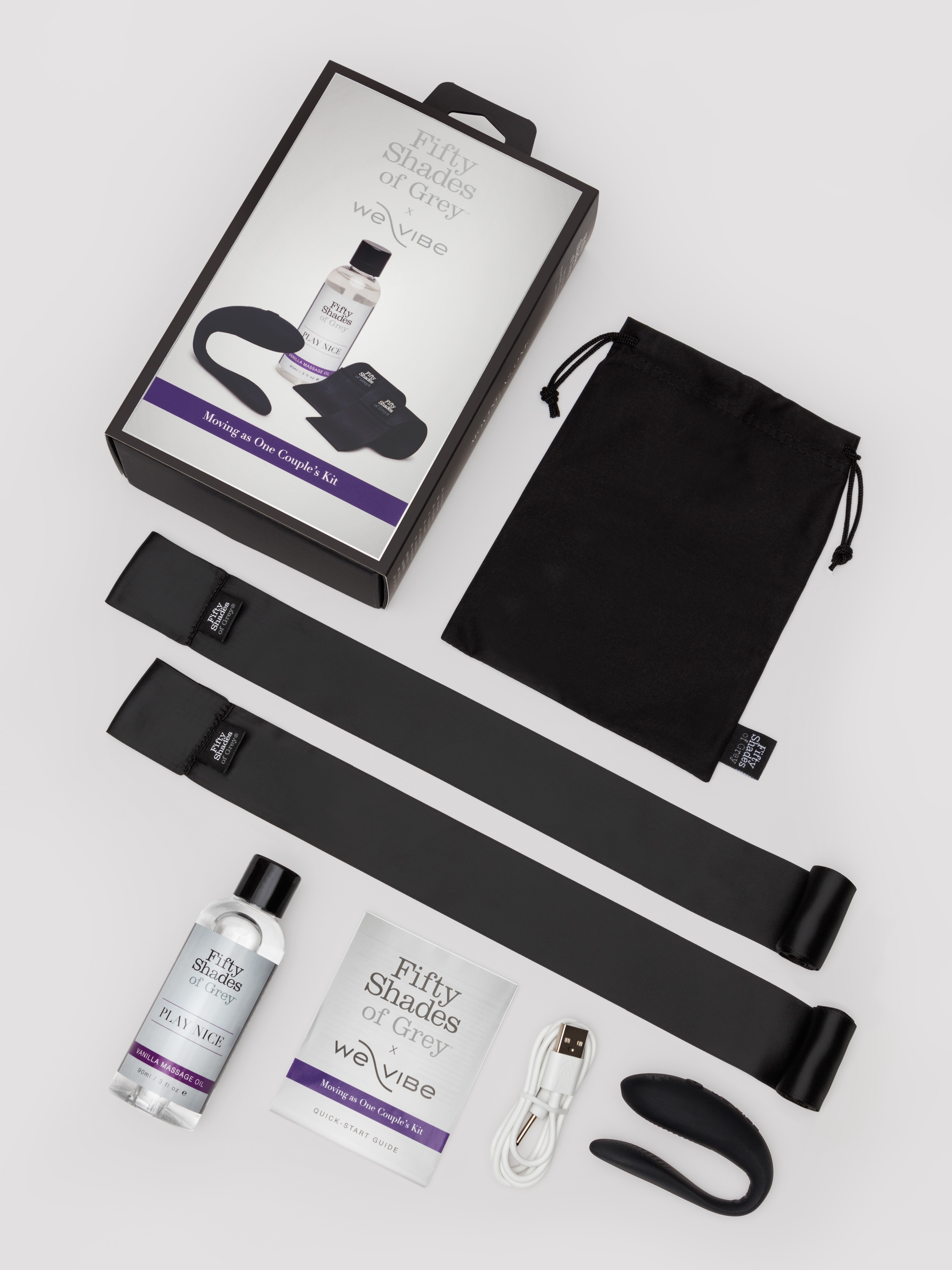 Fifty Shades of Grey X We-Vibe Moving As One Couple's Kit, Black, hi-res