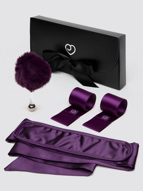 Lovehoney Tie and Tease Pillow Present Bondage Kit (3 Piece), Purple, hi-res