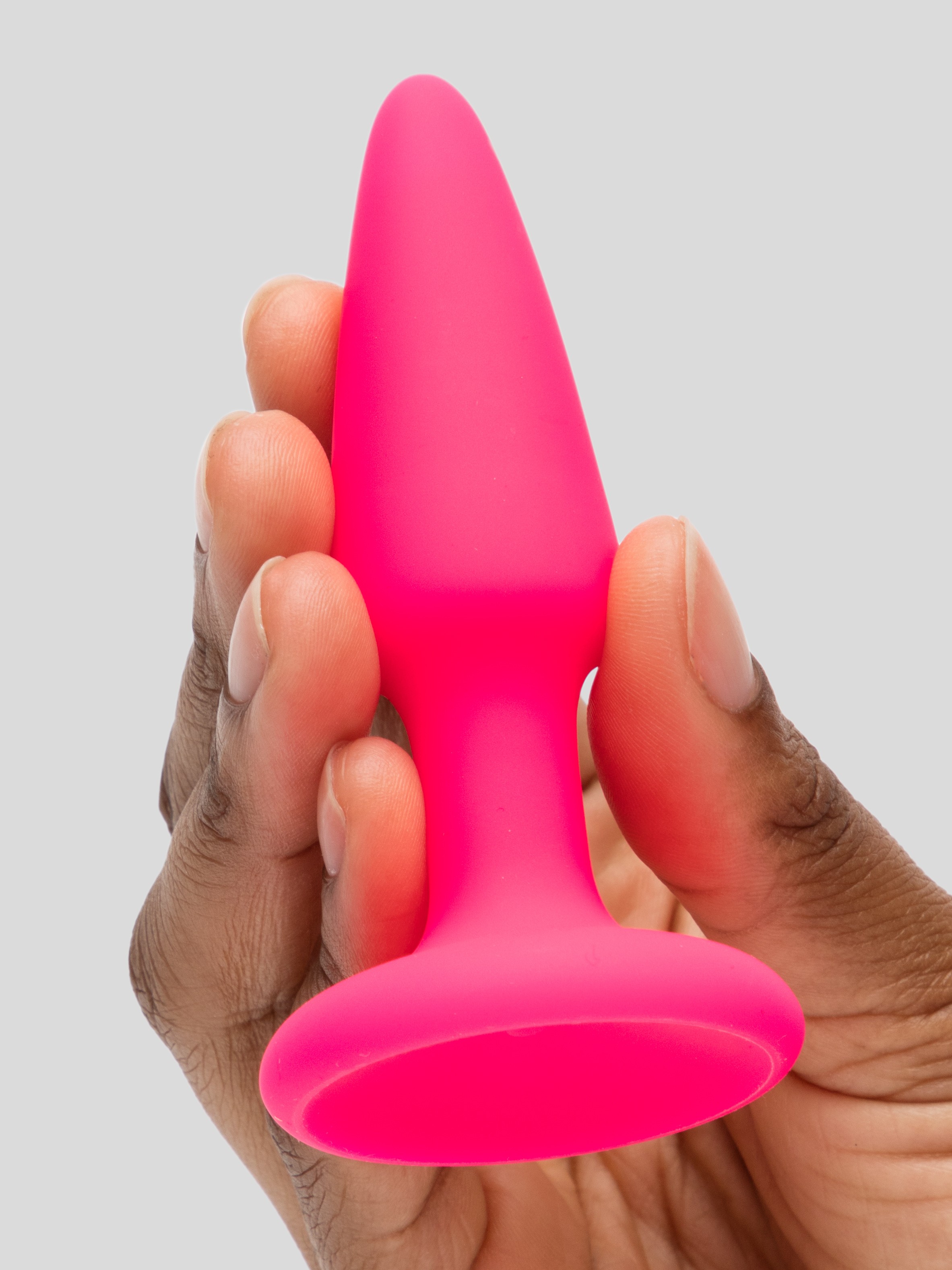 Rainbow Tapered Silicone Butt Plug Set (3-Piece), Blue, hi-res