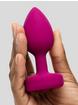 B-Vibe Remote Control Rechargeable Vibrating Silicone Jewelled Butt Plug , Pink, hi-res