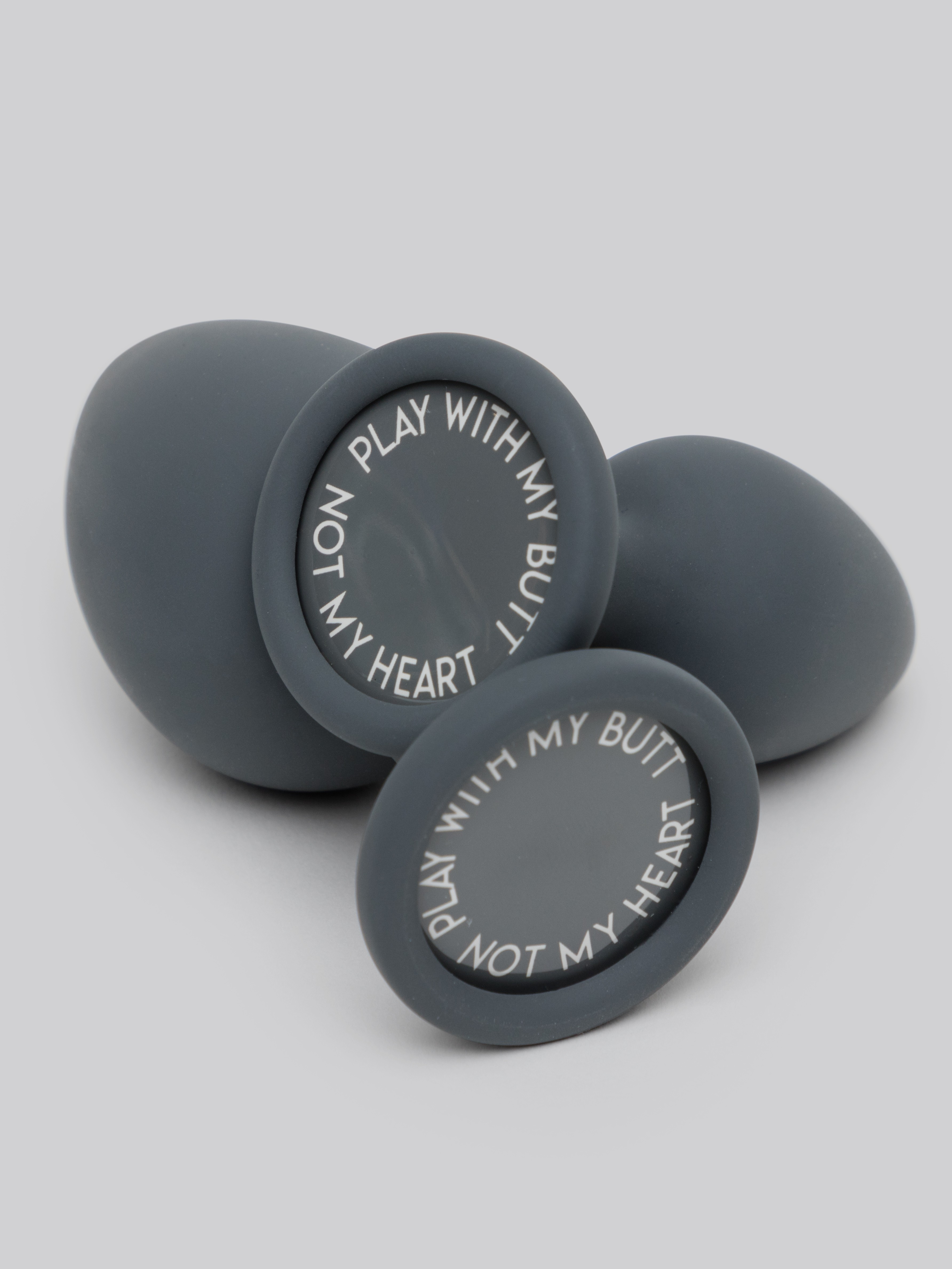 Doc Johnson A-Play Butt Plug Set (3 Piece), Grey, hi-res