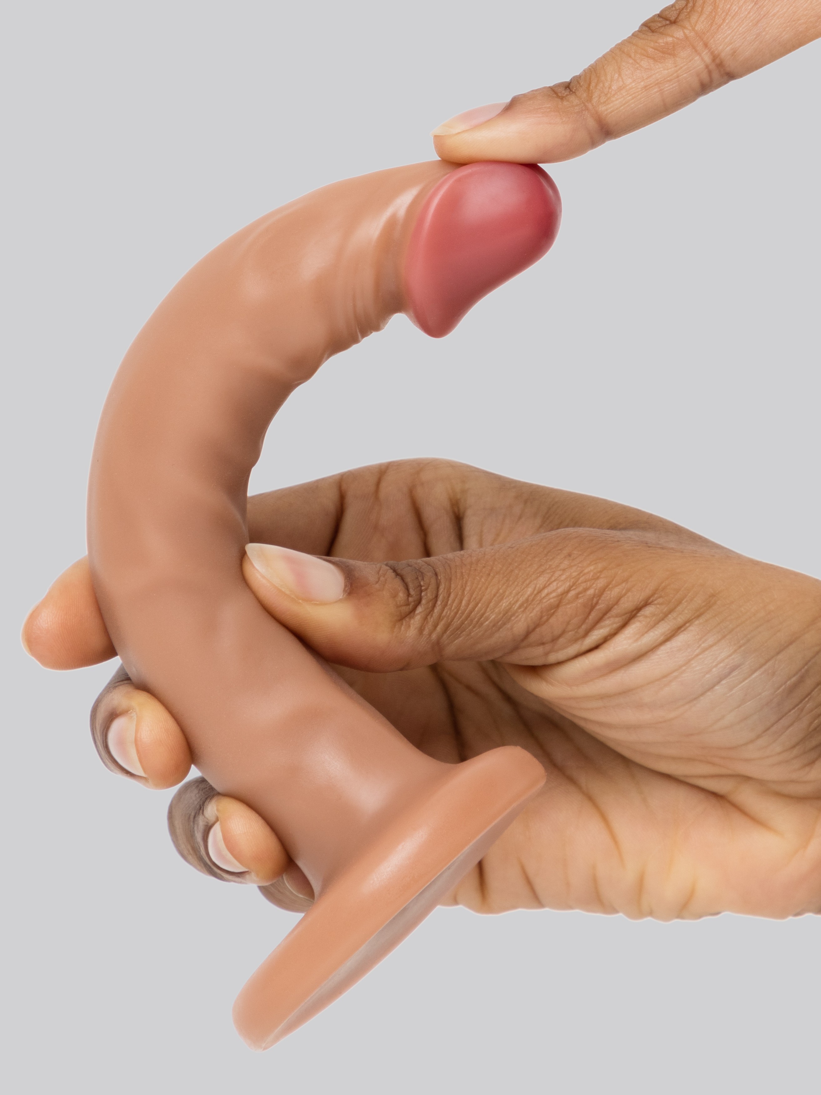 Lifelike Lover Basic Slimline Realistic Anal Dildo 6 Inch, Flesh Tan, hi-res