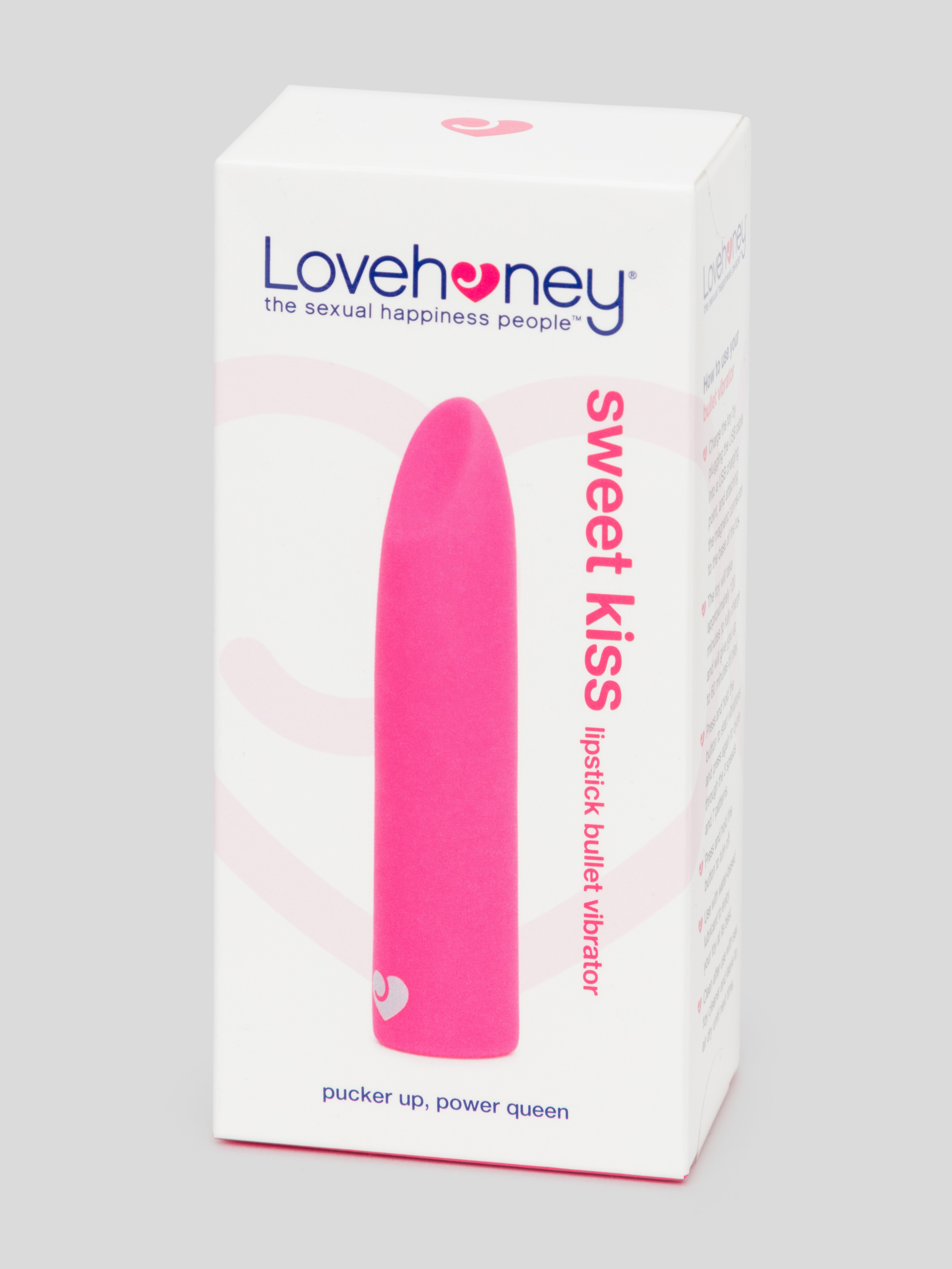 Lovehoney Sweet Kiss Rechargeable Silicone Lipstick Bullet Vibrator, Pink, hi-res
