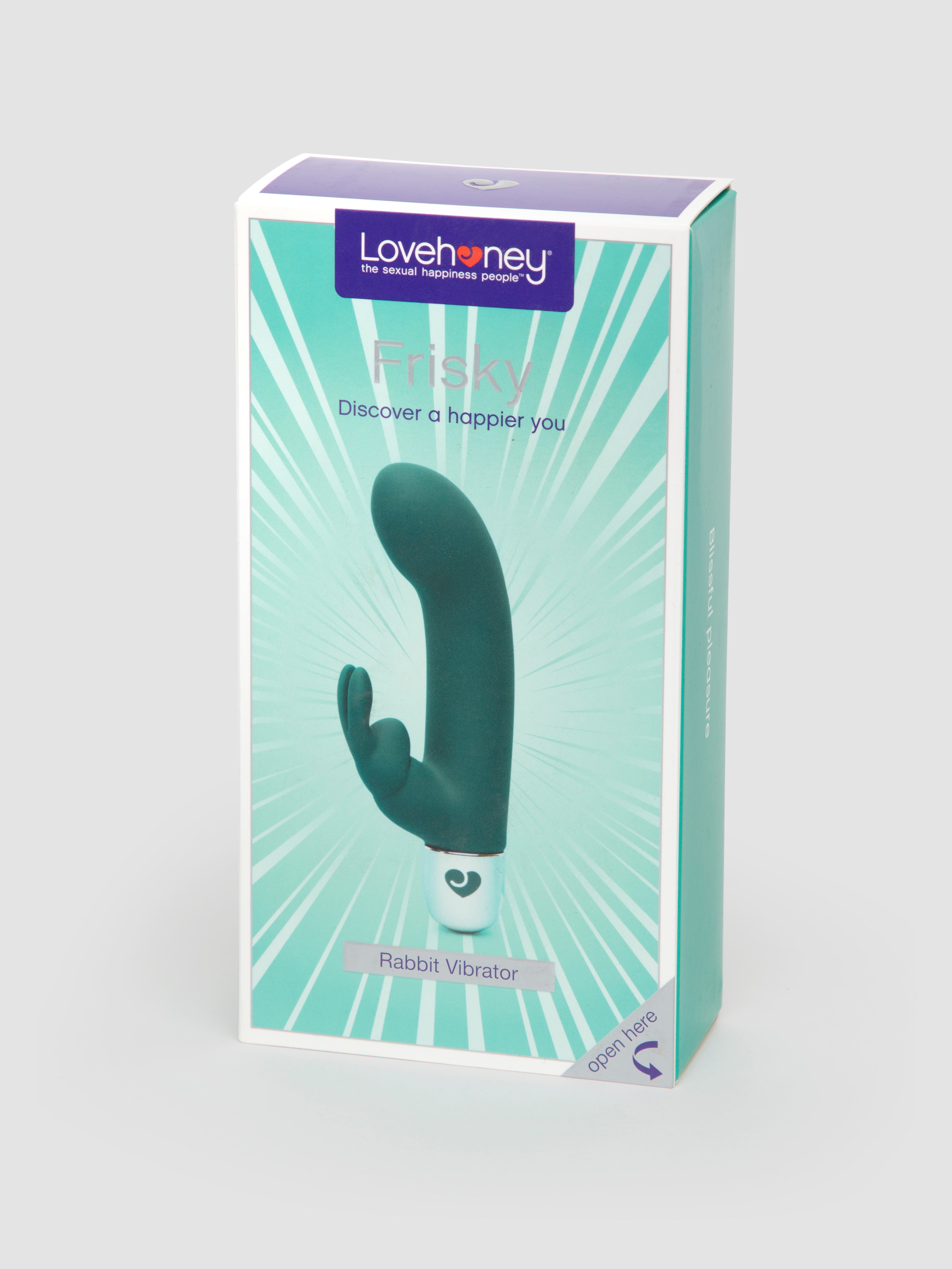 Lovehoney Frisky 10 Function G-Spot Silicone Rabbit Vibrator  , Green, hi-res