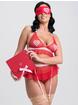 Lovehoney Sweet Love Red Bra Set and Eye Mask, Red, hi-res