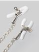 Crystal Chain Nipple Clamps , White, hi-res