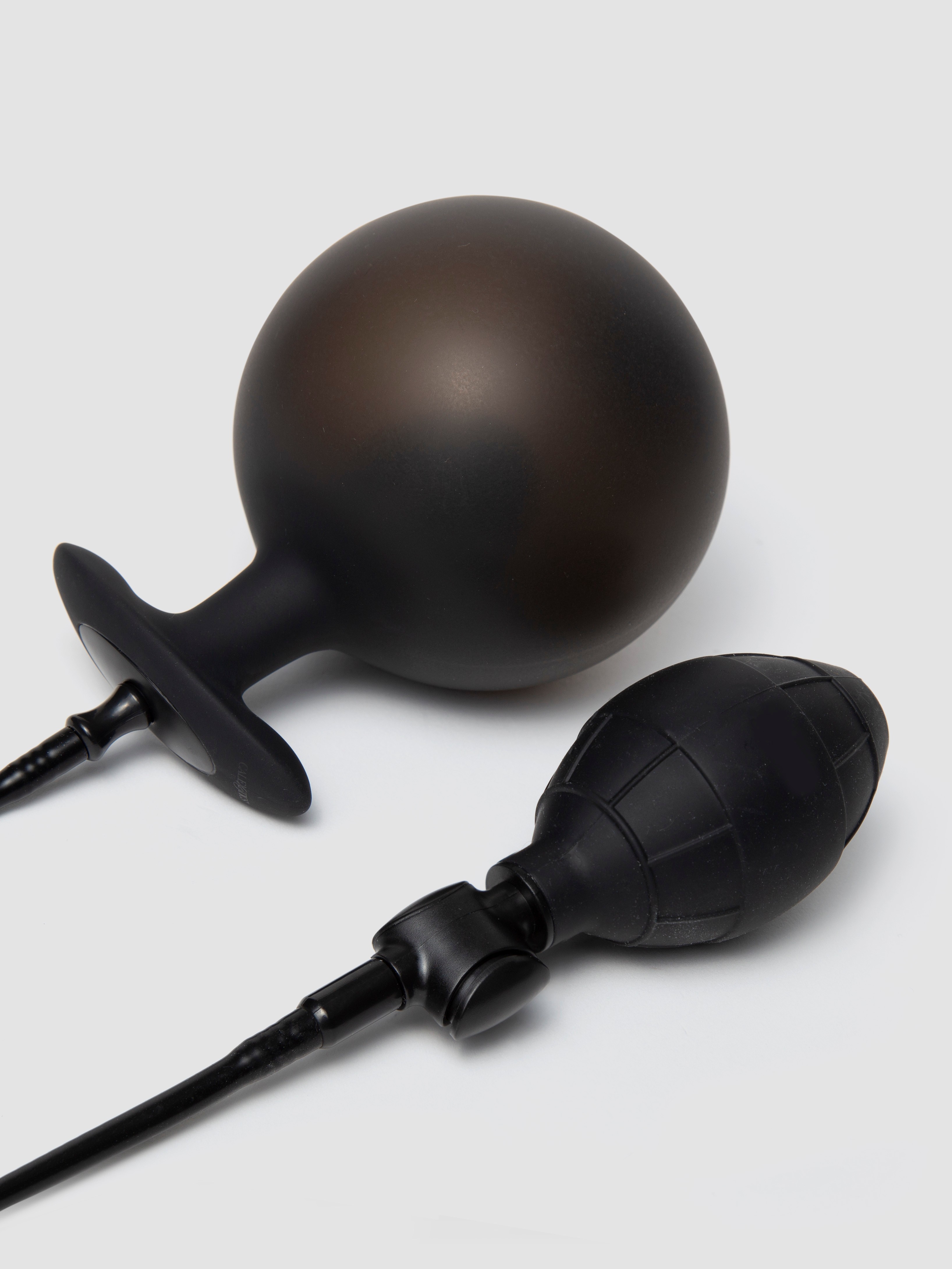 Inflatable Weighted Butt Plug 3.25 Inch, Black, hi-res