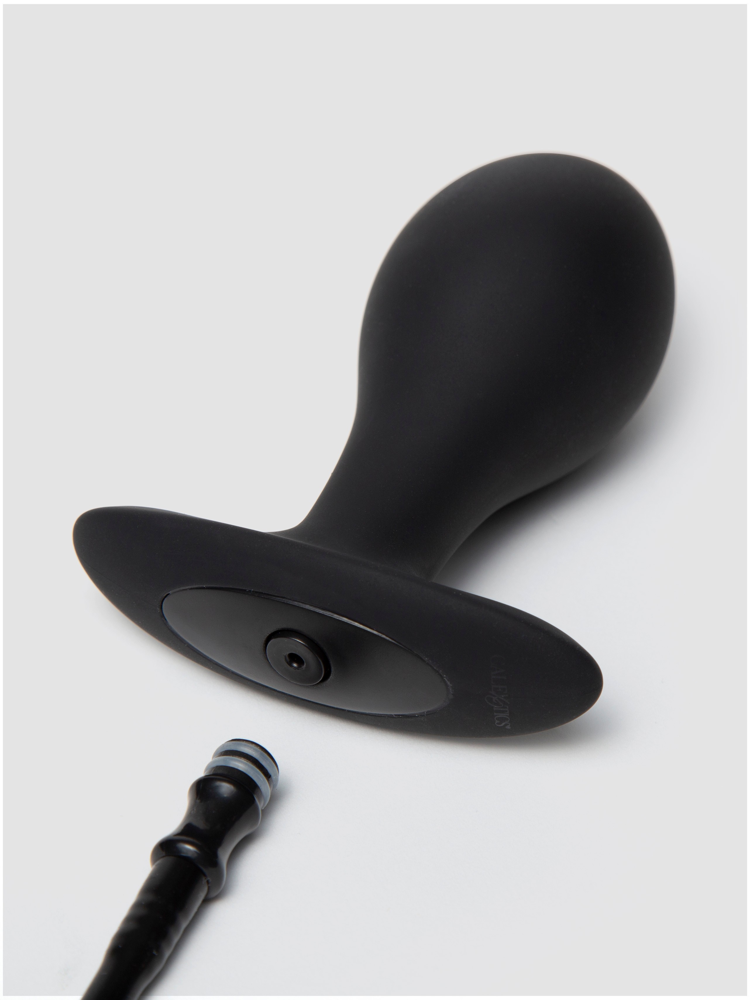 Inflatable Weighted Butt Plug 3.25 Inch, Black, hi-res