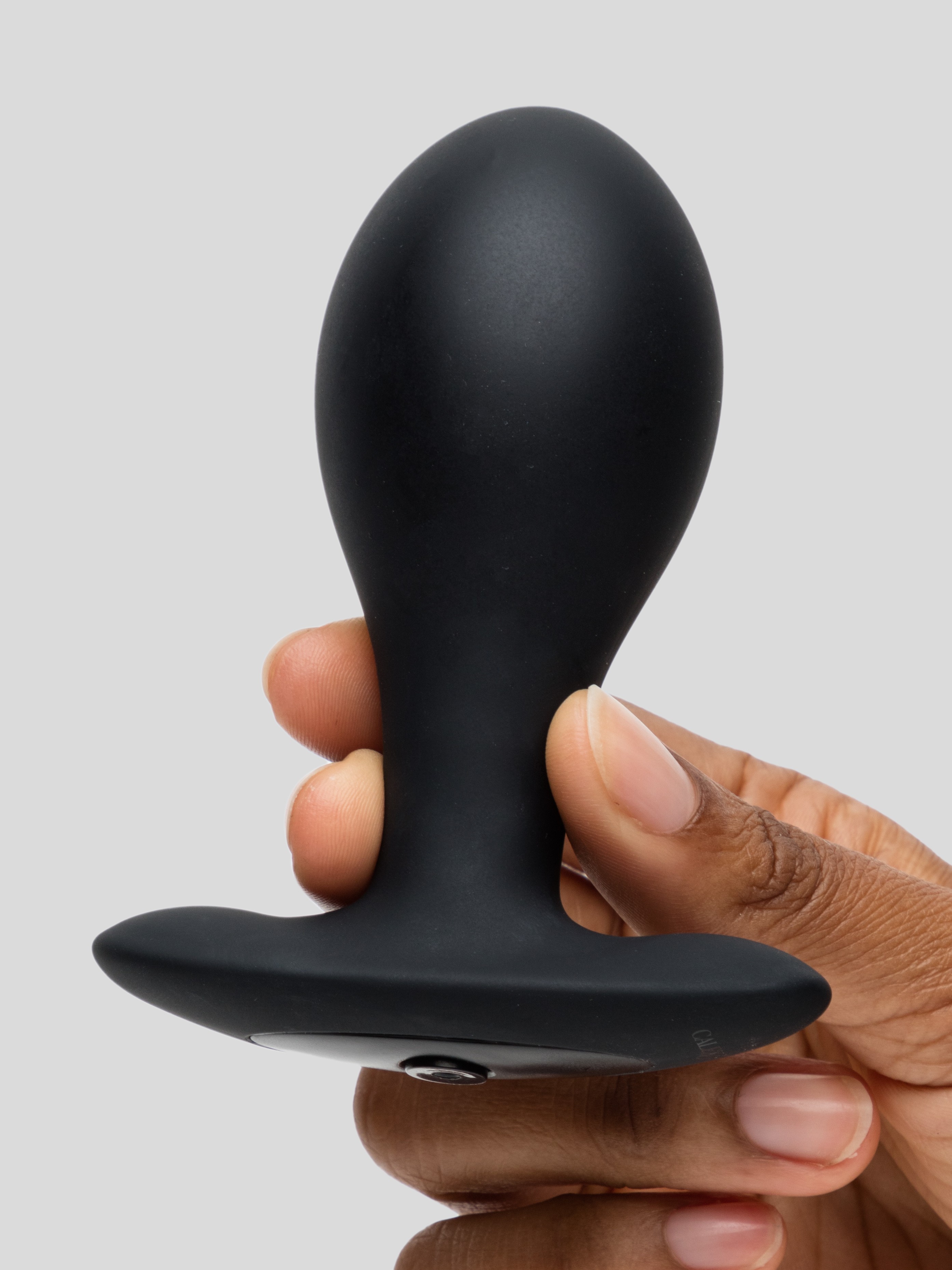 Inflatable Weighted Butt Plug 3.25 Inch, Black, hi-res