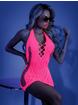 Fantasy Lingerie Glow neonpinkes Neckholder-Minikleid, Pink, hi-res