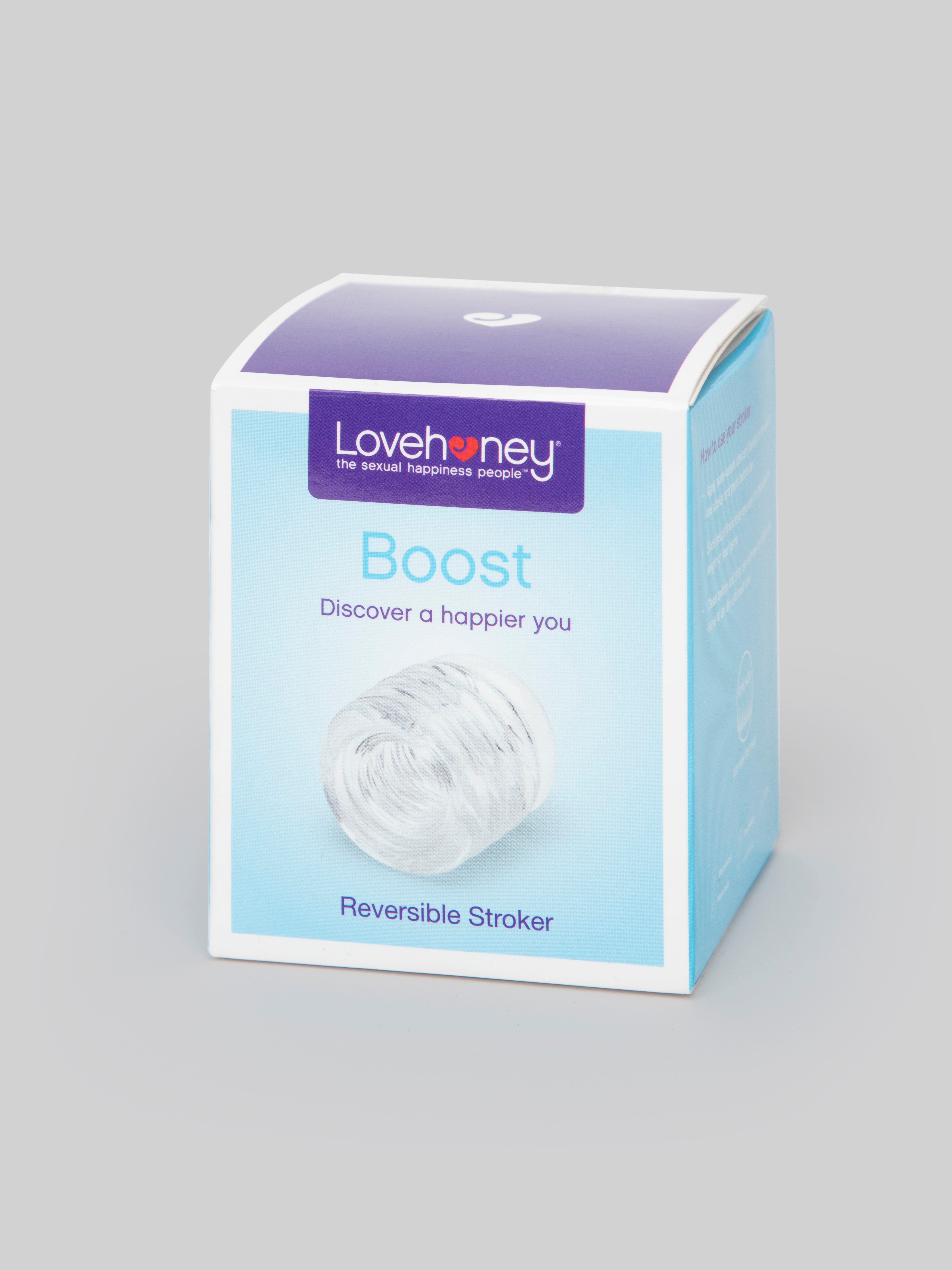 Lovehoney Boost Reversible Stroker, Clear, hi-res
