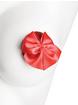 Coquette Red Satin Bow Nipple Pasties, Red, hi-res