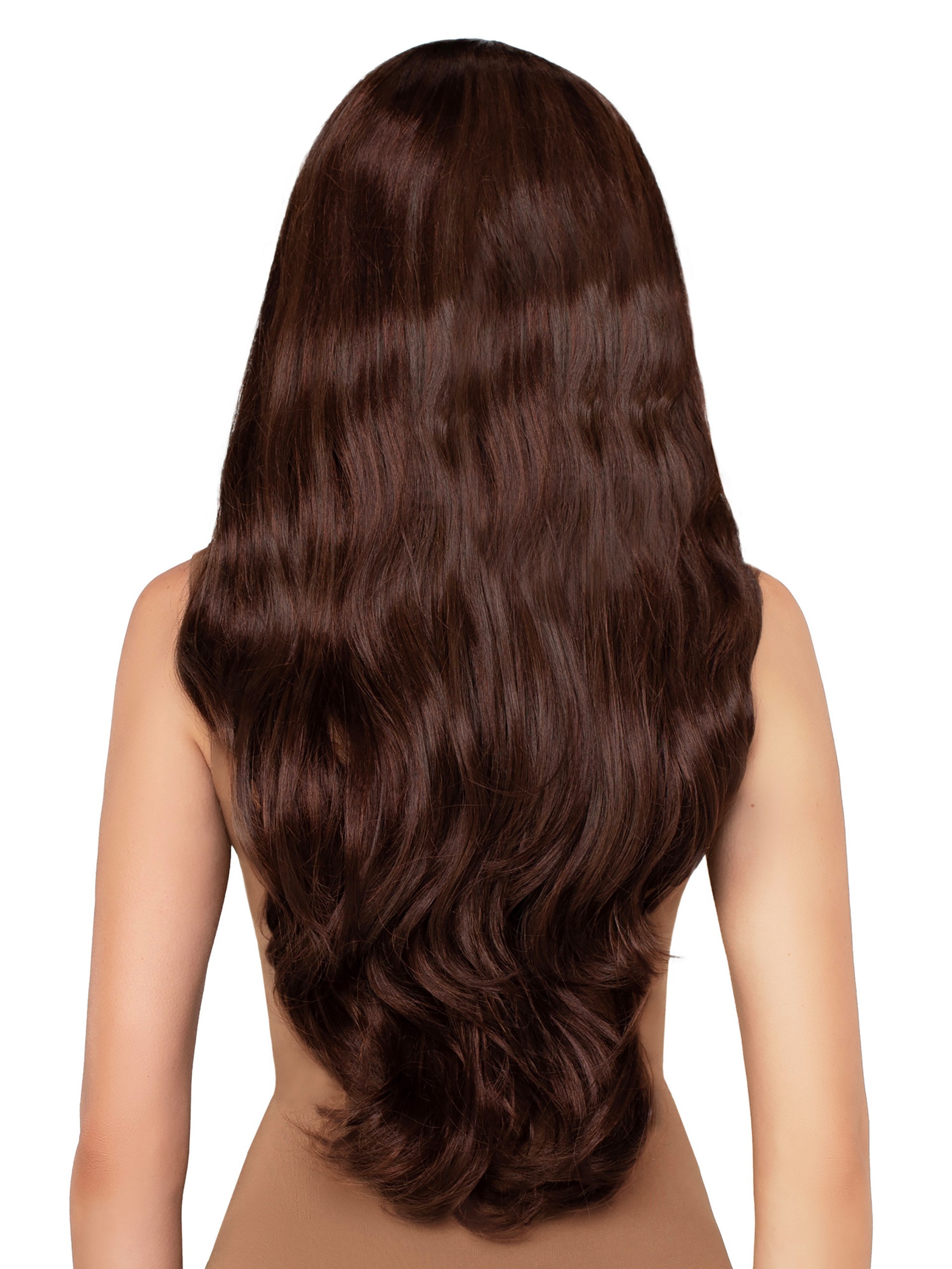Leg Avenue Brunette Long Wavy Wig, Brown, hi-res