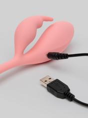 Elle flexibler aufladbarer Bunny-Vibrator aus Flüssigsilikon, Pink, hi-res
