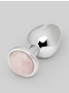 Gemstones Silver Aluminum Butt Plug 2.5 Inch, Pink, hi-res