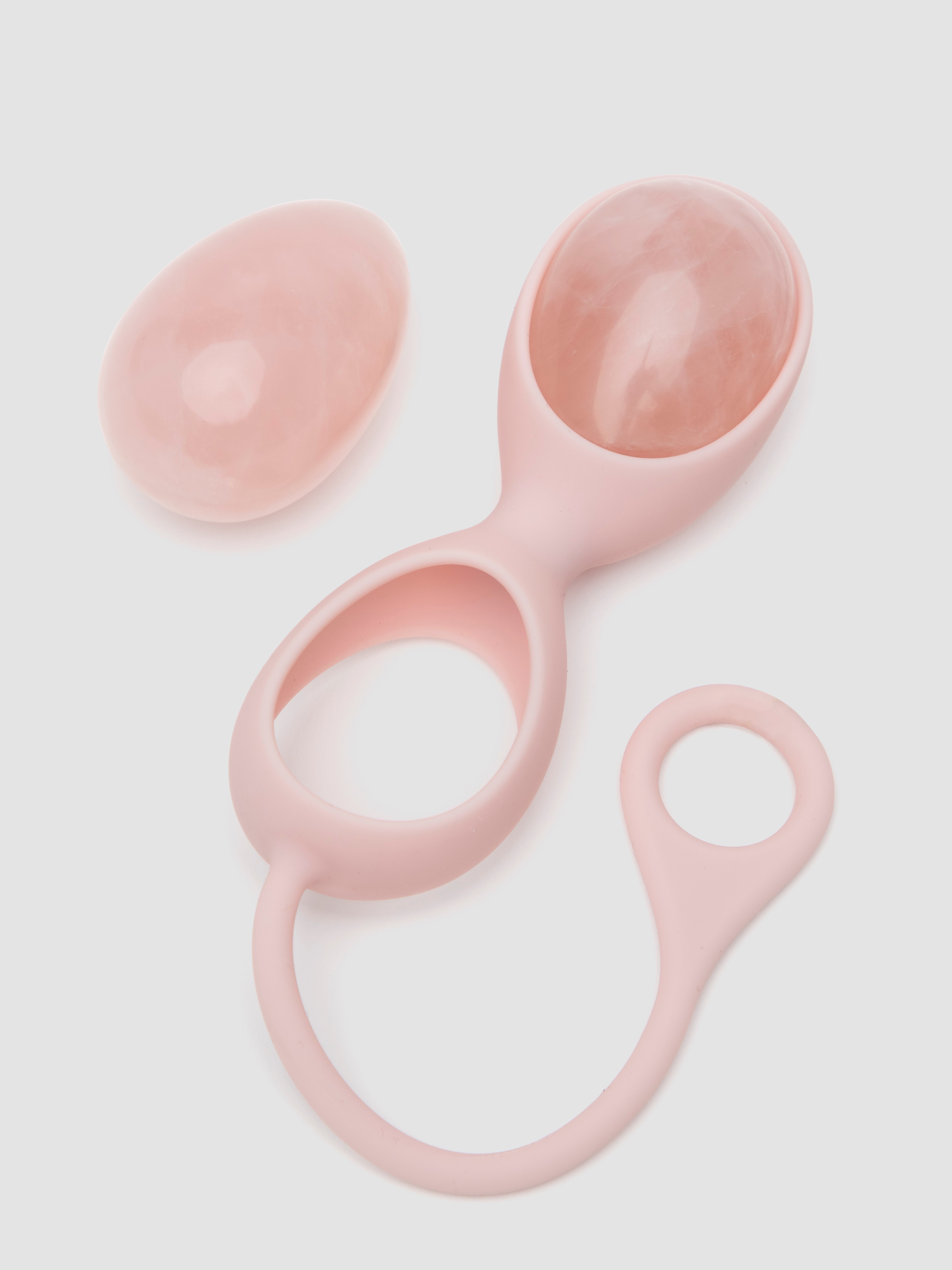 Le Wand Rose Quartz Crystal Ben Wa Balls Set 50g, Pink, hi-res