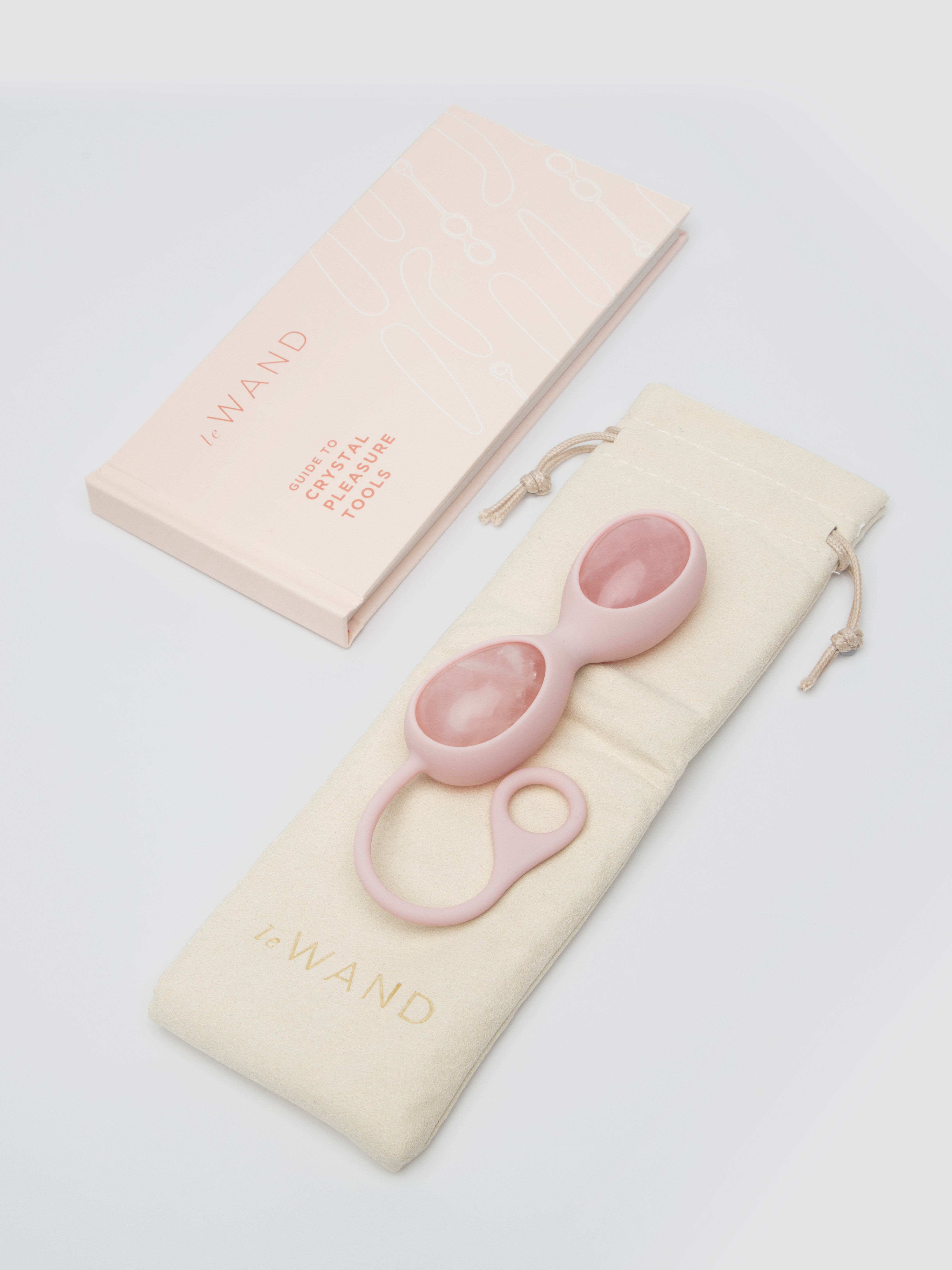 Le Wand Rose Quartz Crystal Ben Wa Balls Set 50g, Pink, hi-res