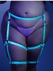 Fantasy Lingerie UV Reactive Leg Harness, Blue, hi-res