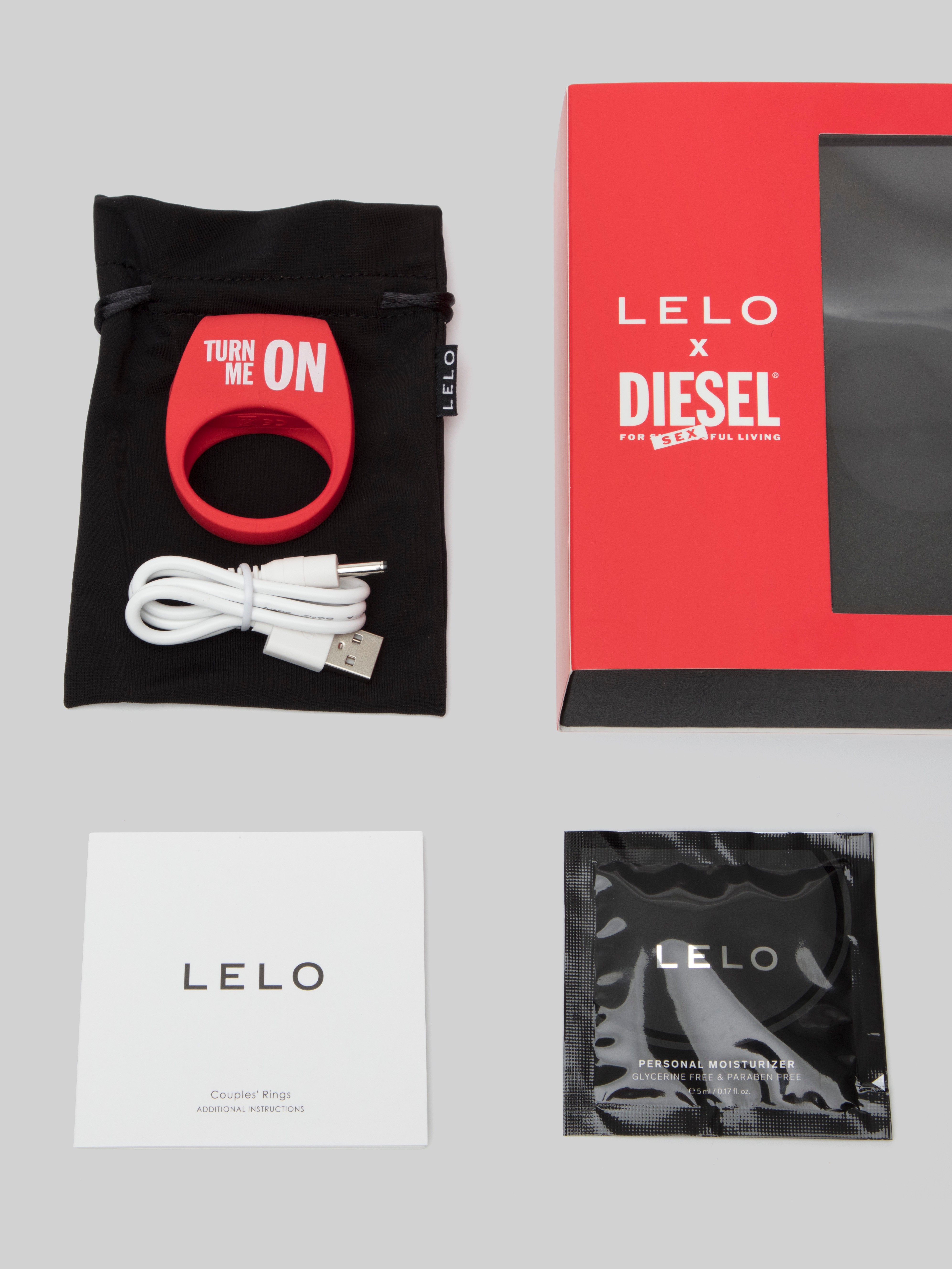 Lelo X Diesel Tor 2 Vibrating Cock Ring, Red, hi-res