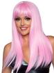 Leg Avenue Pink Straight Long Wig With Fringe, Hot Pink, hi-res