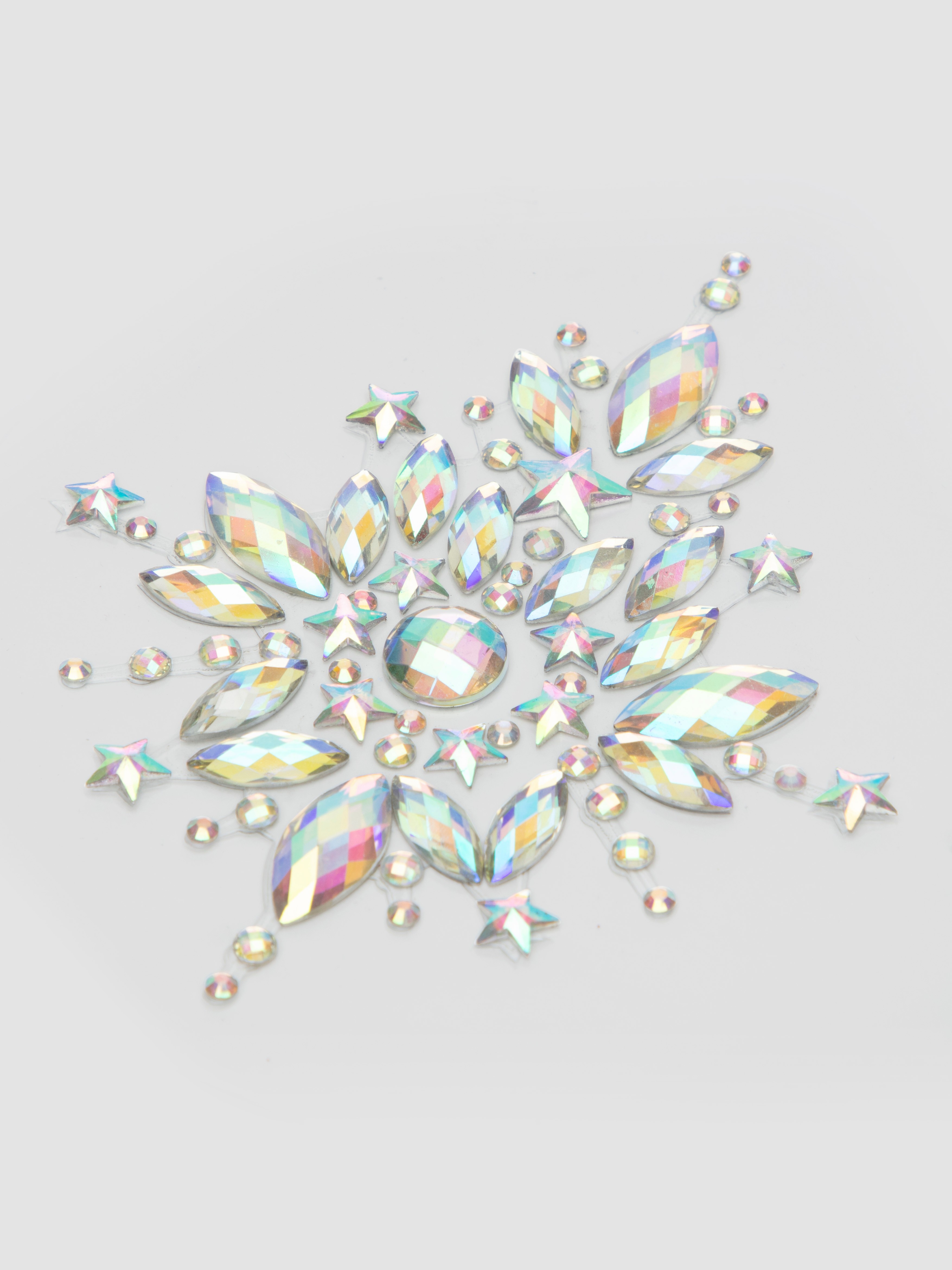 Leg Avenue Sunburst Nipple Jewel Stickers, Silver, hi-res