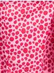 Lovehoney Pink Heart and Leopard Print Satin Robe, Pink, hi-res