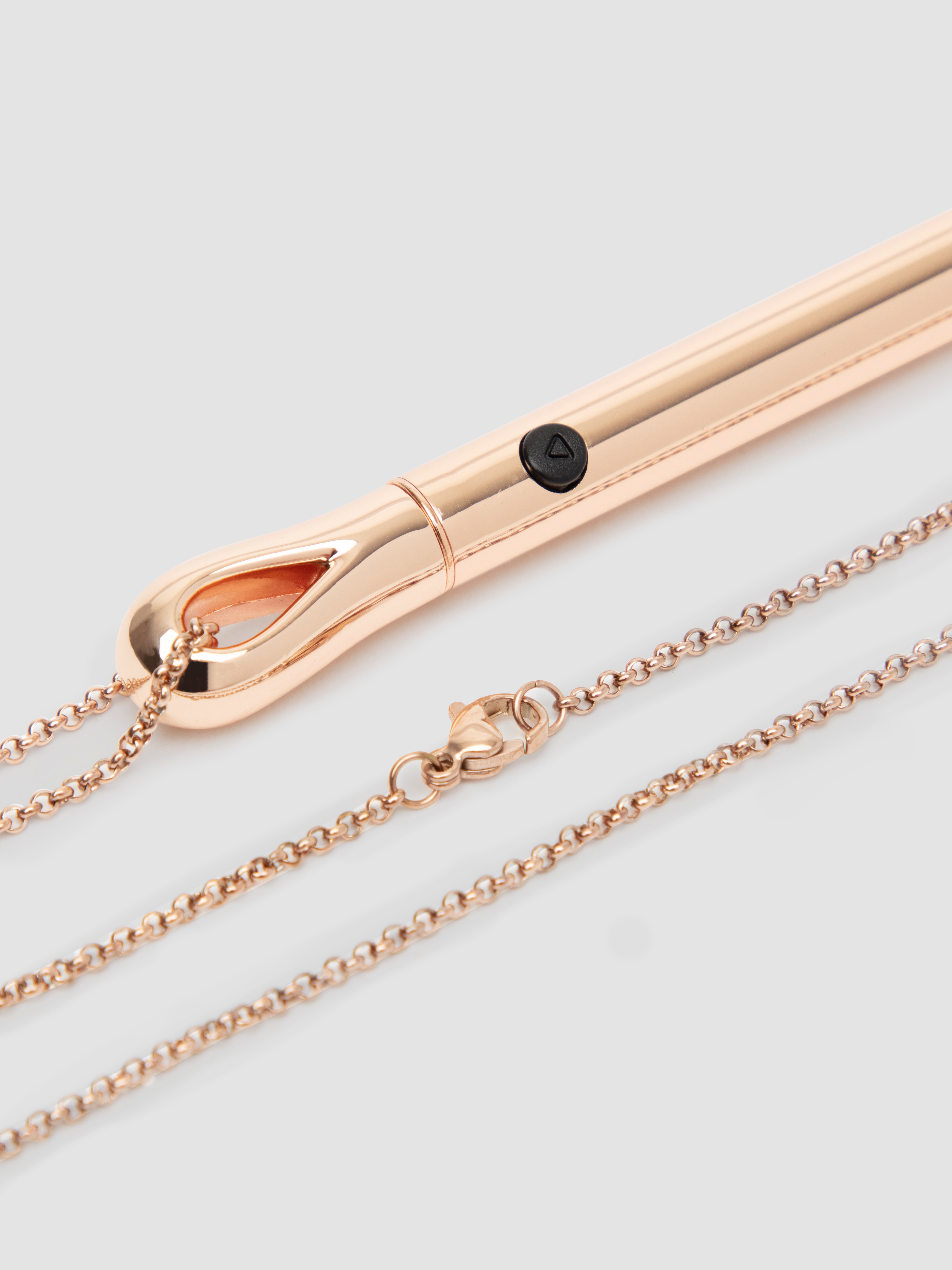 Lovehoney Dare Discreet Necklace Vibrator, Gold, hi-res