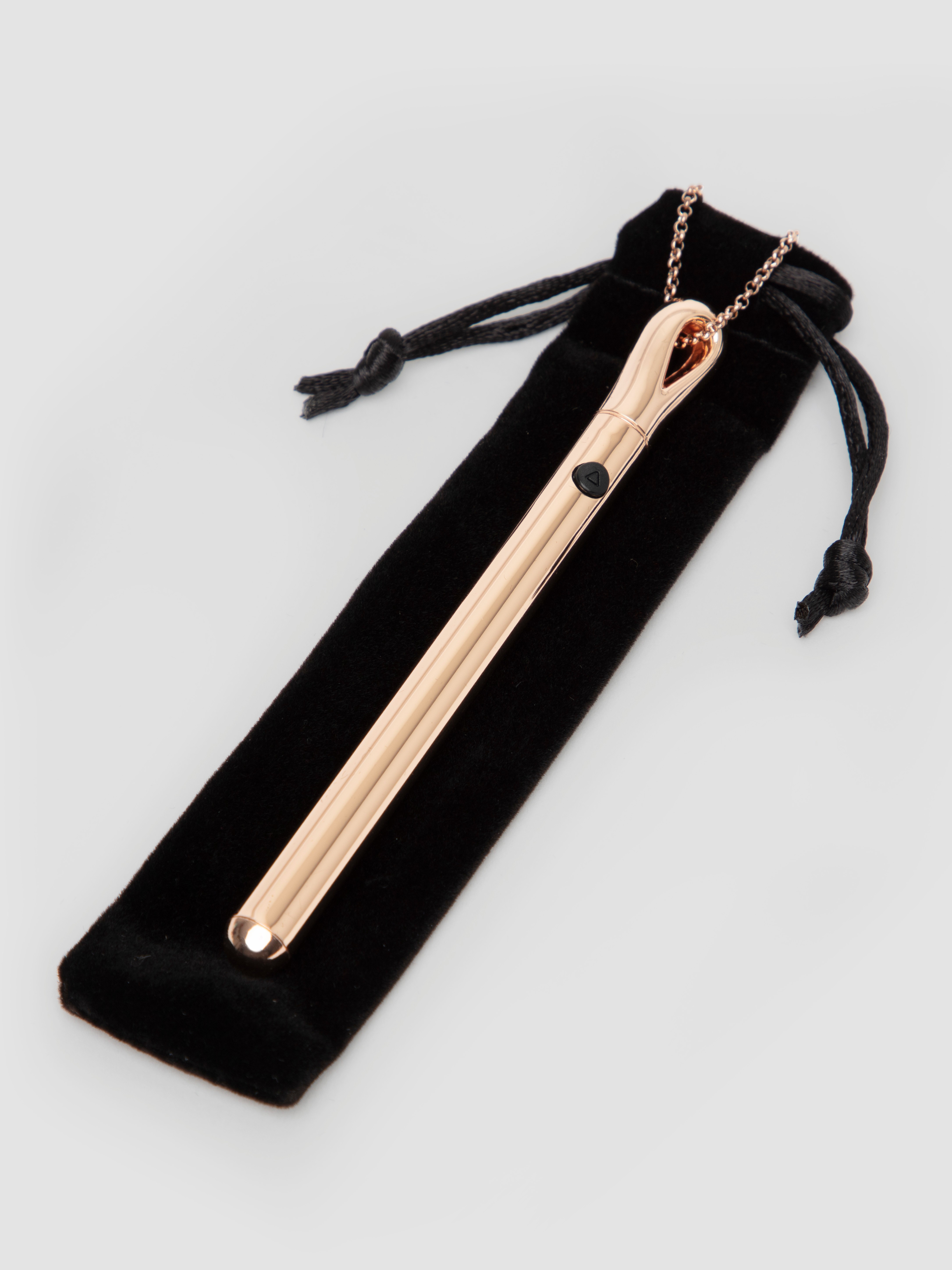 Lovehoney Dare Discreet Necklace Vibrator, Gold, hi-res