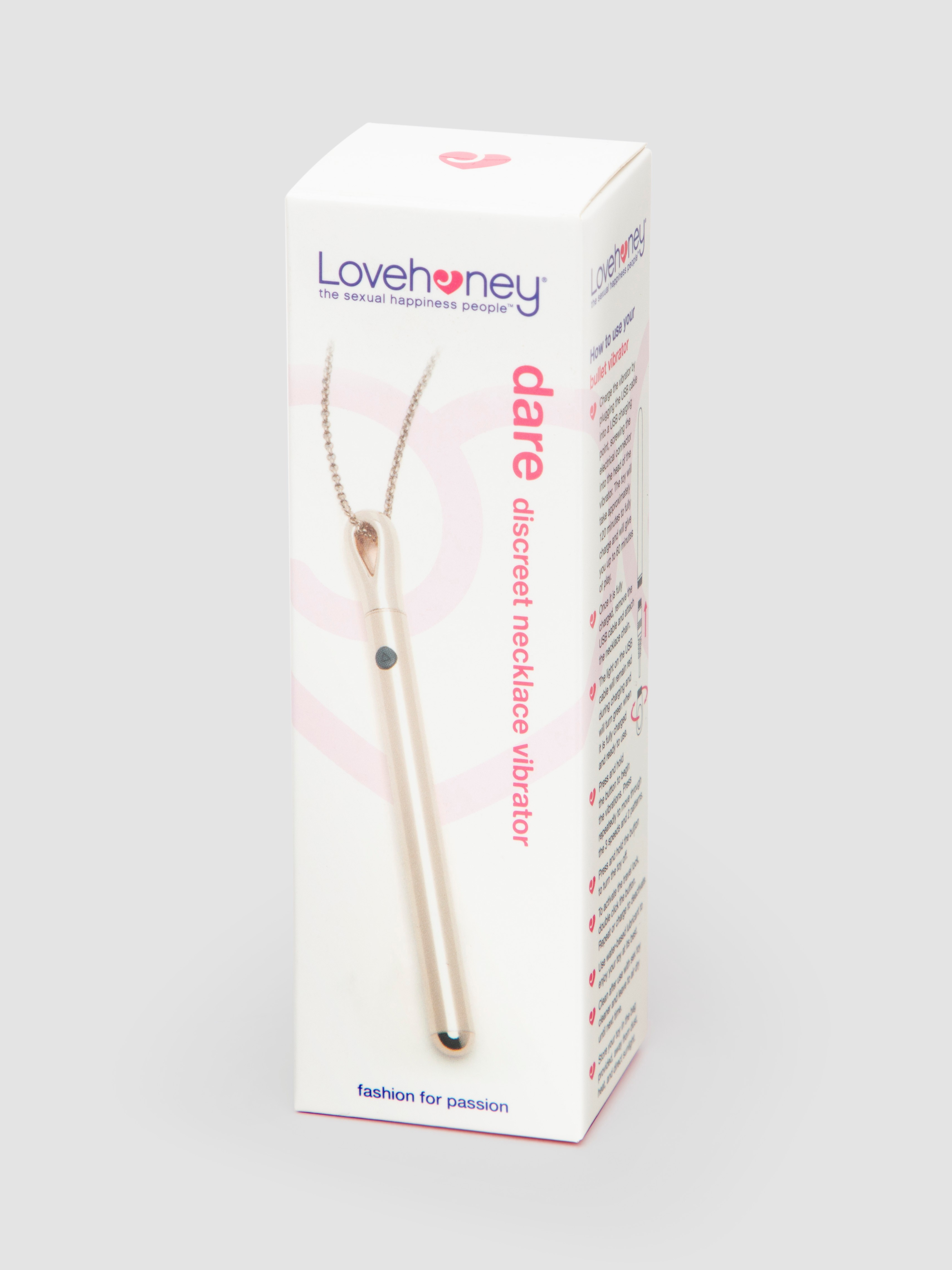 Lovehoney Dare Discreet Necklace Vibrator, Gold, hi-res