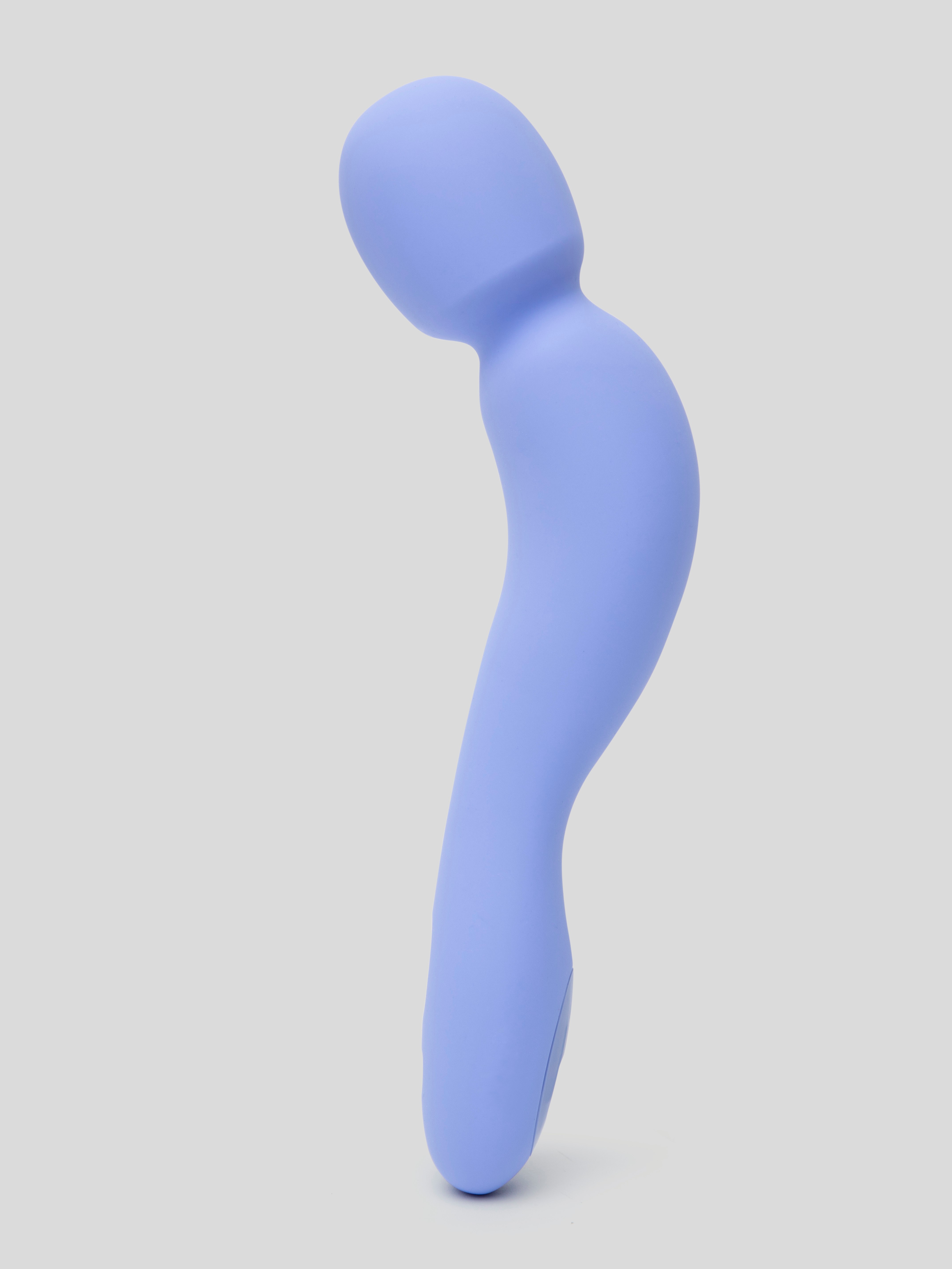 Dame Com Rechargeable Quiet Silicone Wand Massager , Blue, hi-res