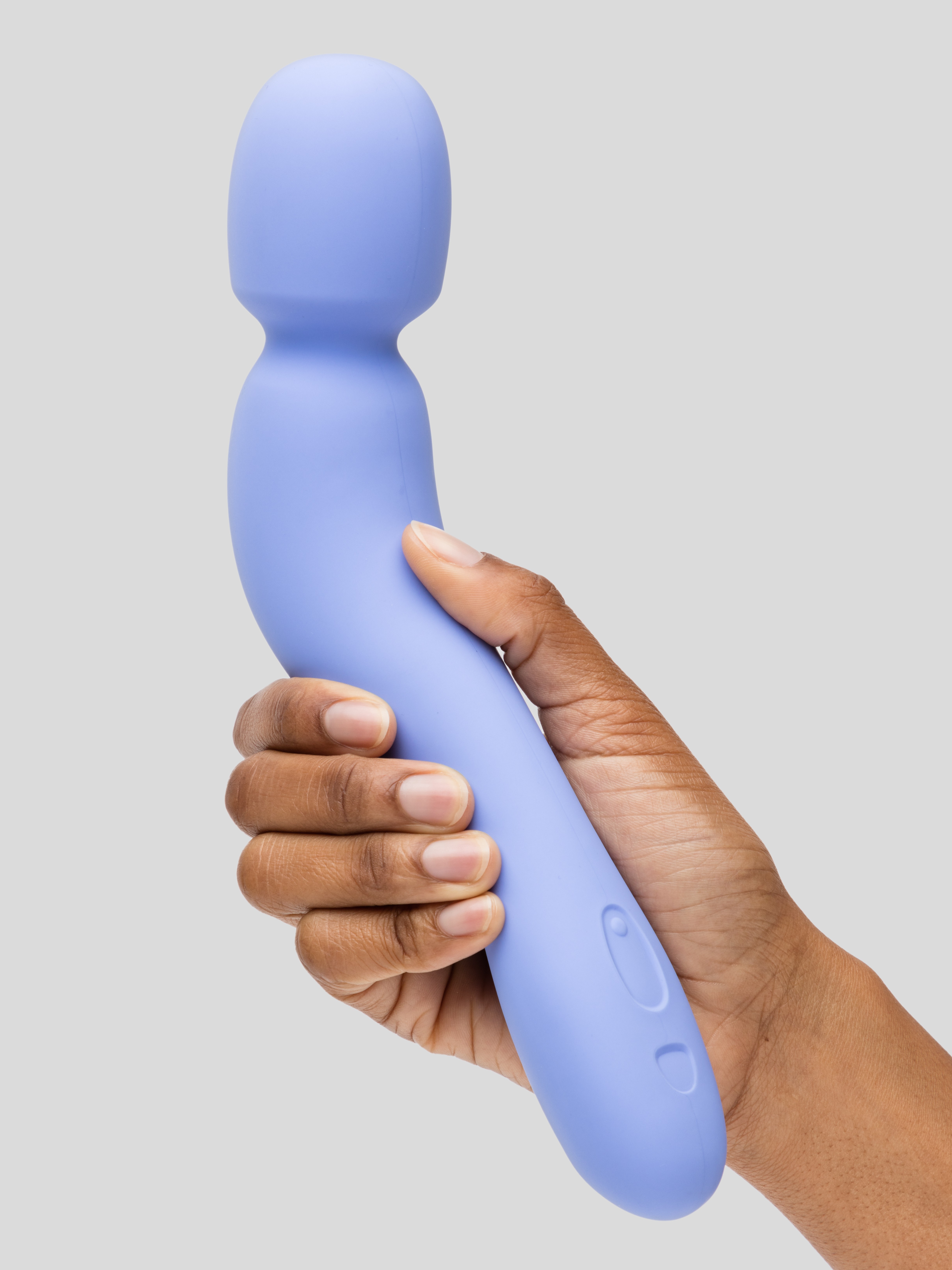 Dame Com Rechargeable Quiet Silicone Wand Massager , Blue, hi-res