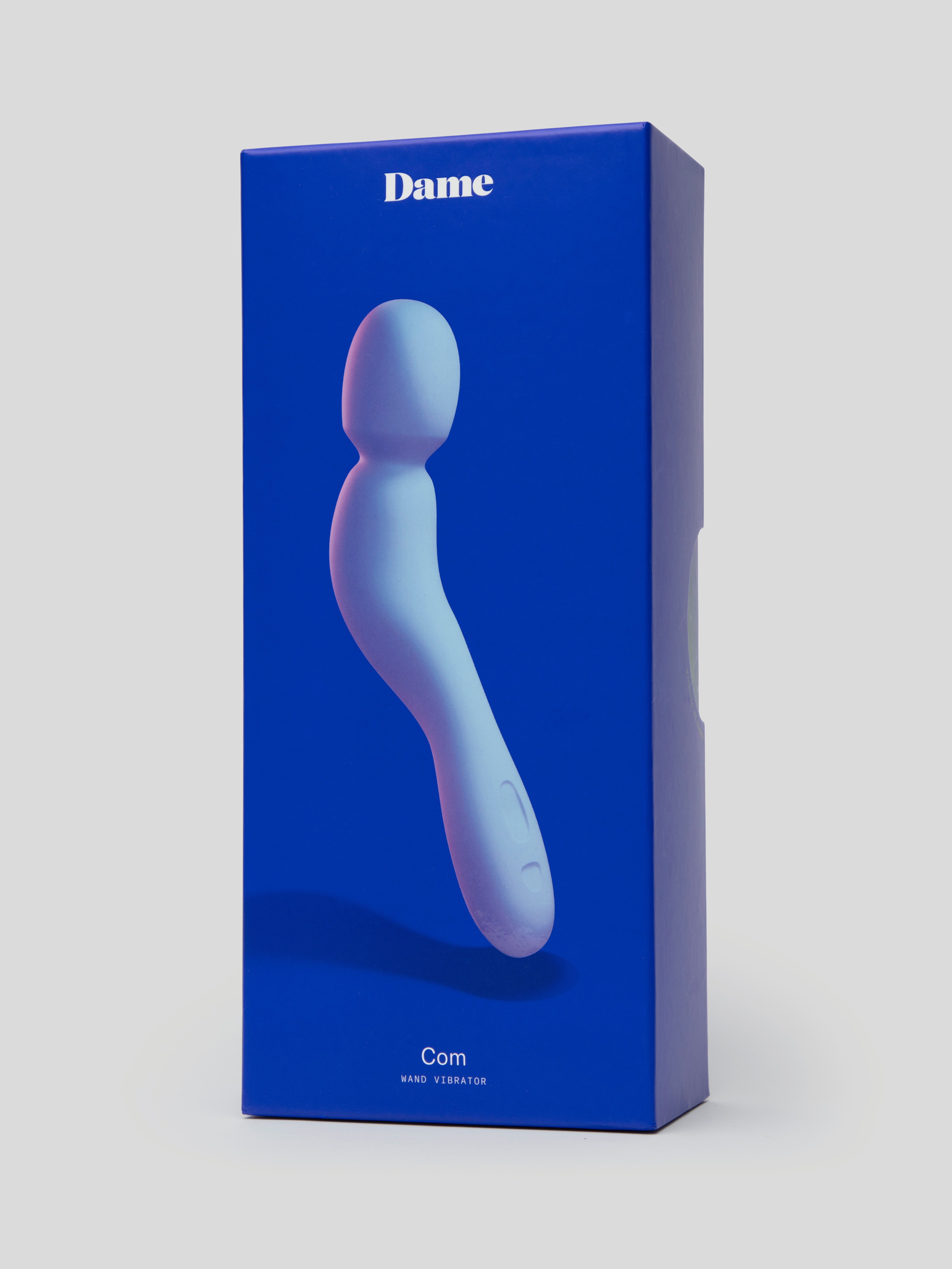 Dame Com Rechargeable Quiet Silicone Wand Massager , Blue, hi-res
