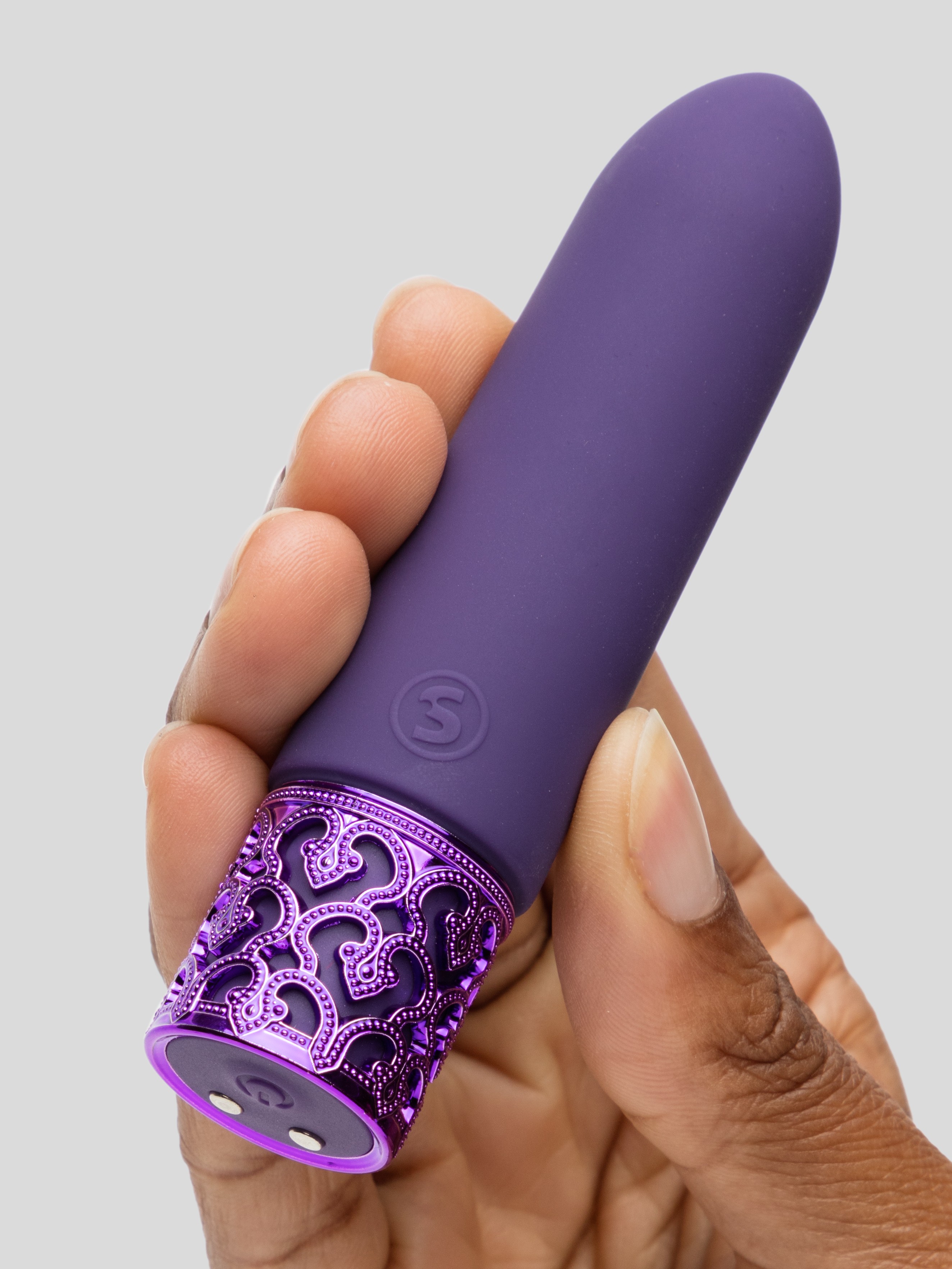 Royal Gems Imperial Rechargeable Silicone Bullet Vibrator, Purple, hi-res