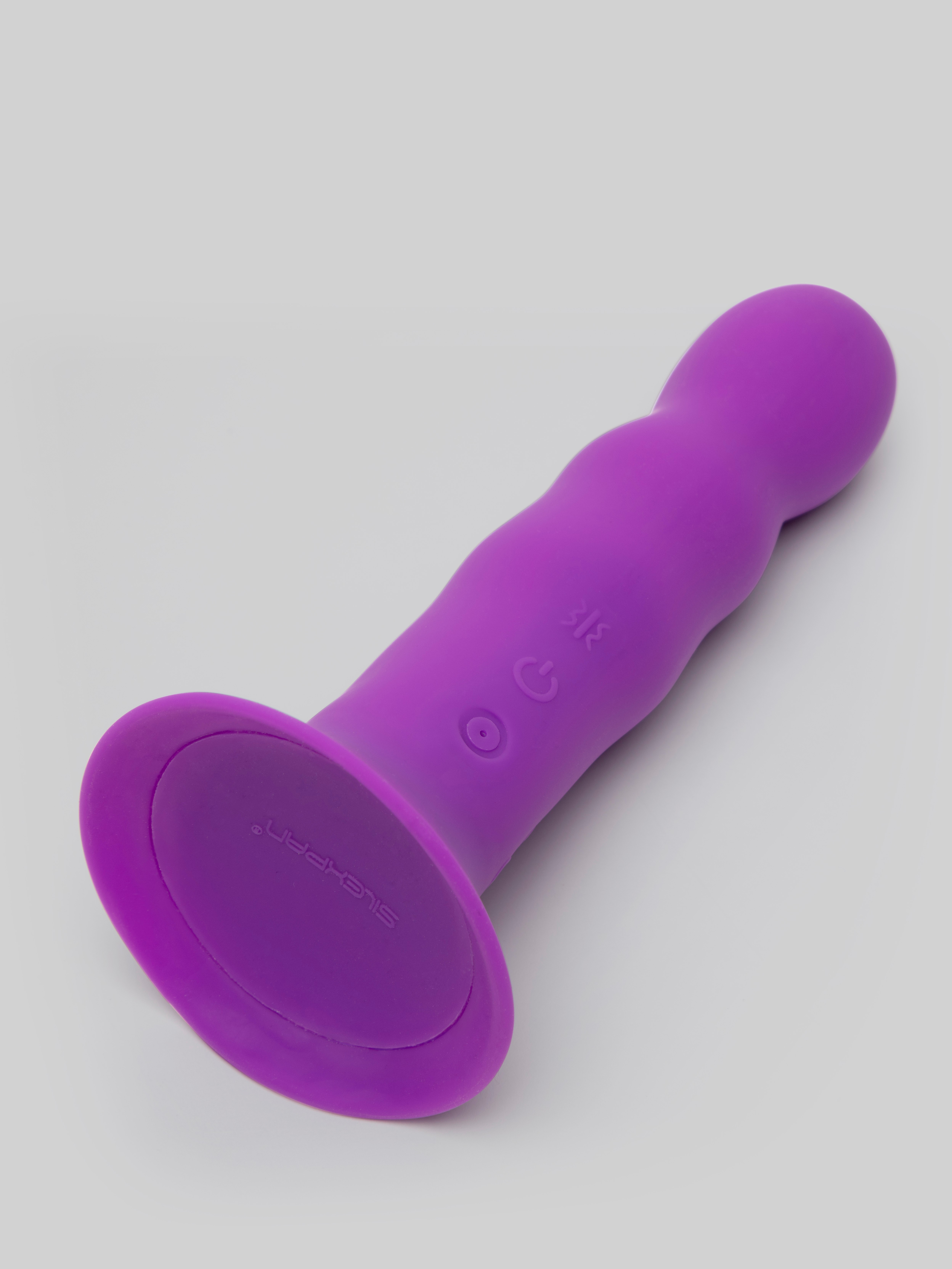 Hitsens 3 Rechargeable Dual-Density Vibrating Silicone Dildo 6.5, Purple, hi-res